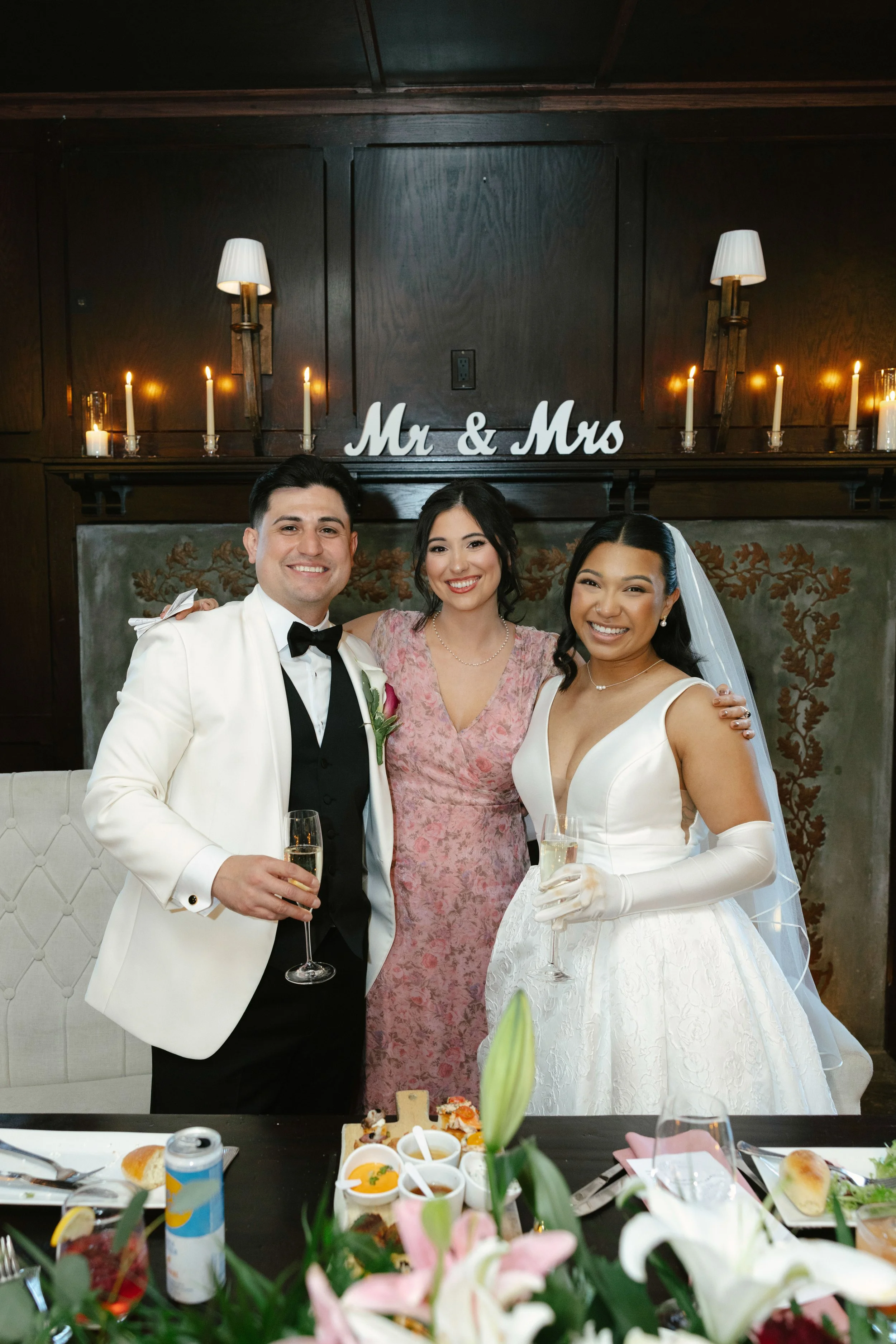 The reception at Hotel DuVillage kicked off with an unforgettable grand entrance as the bride, groom, and their loved ones filled the room with energy and excitement. From the first dance to the celebration that followed, every moment was captured on