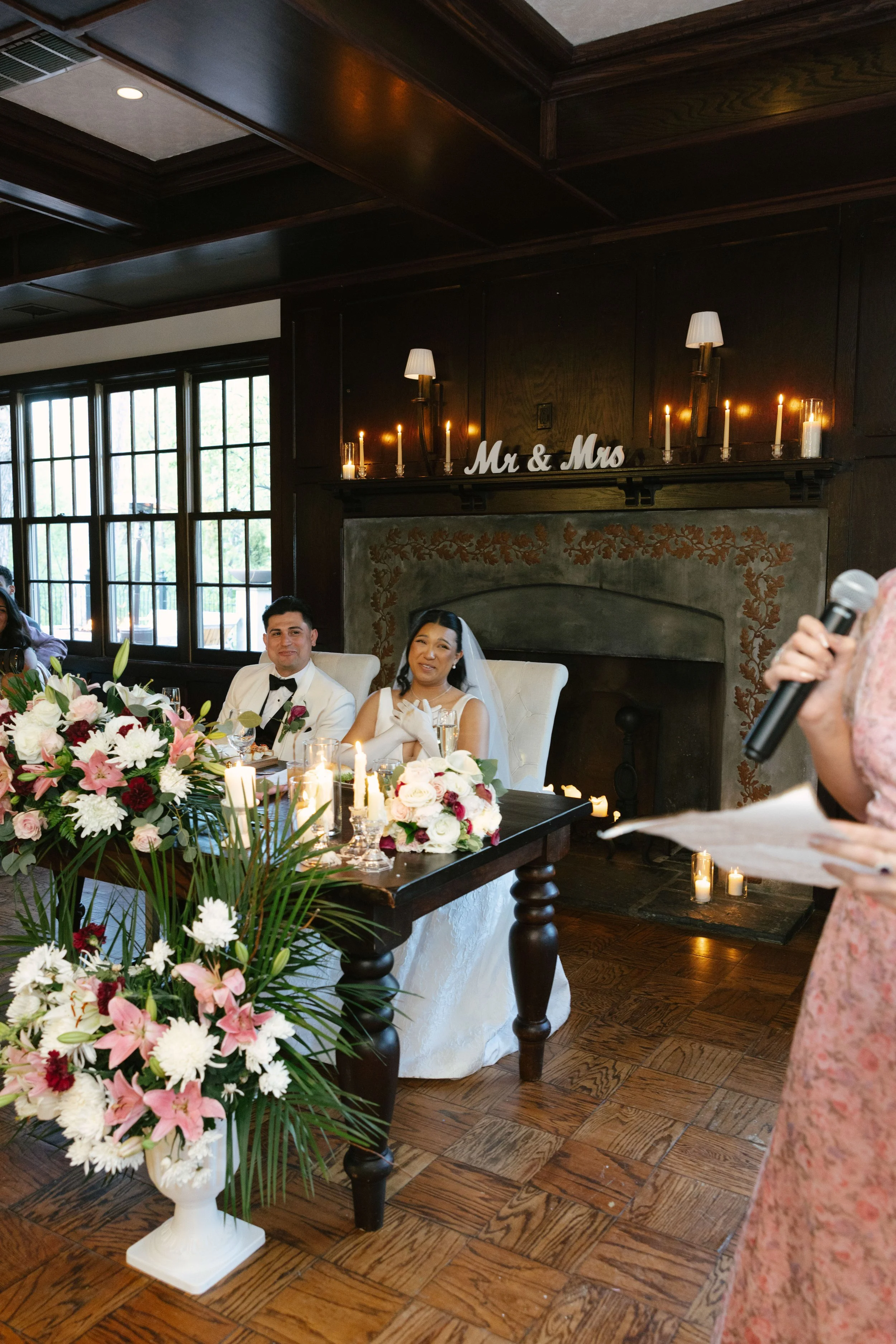 The reception at Hotel DuVillage kicked off with an unforgettable grand entrance as the bride, groom, and their loved ones filled the room with energy and excitement. From the first dance to the celebration that followed, every moment was captured on