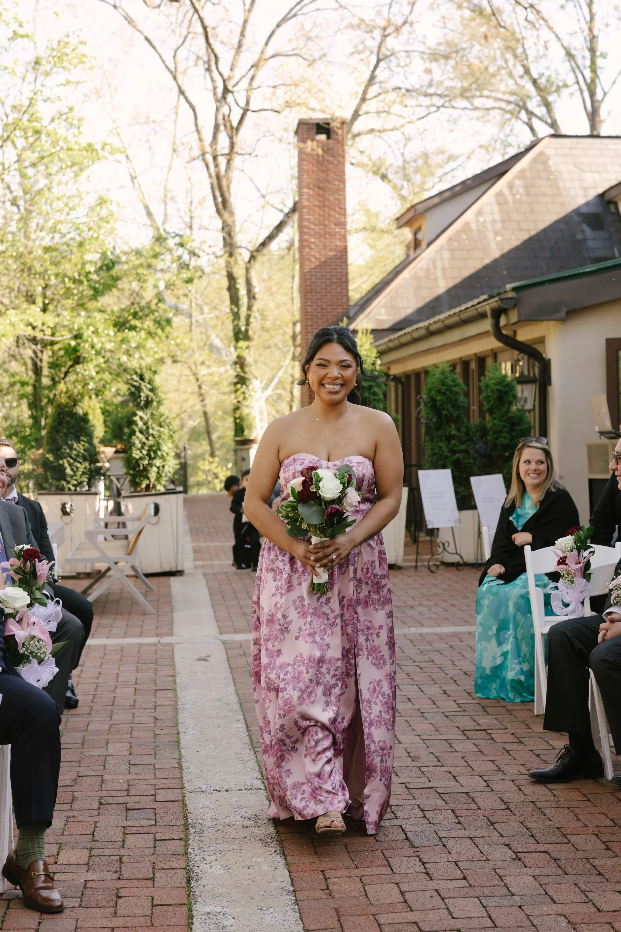 Outdoor wedding ceremony at Hotel DuVillage featuring the bride and groom, wedding party, and meaningful moments captured on both digital and 35mm film. A timeless celebration documented with a candid, documentary approach