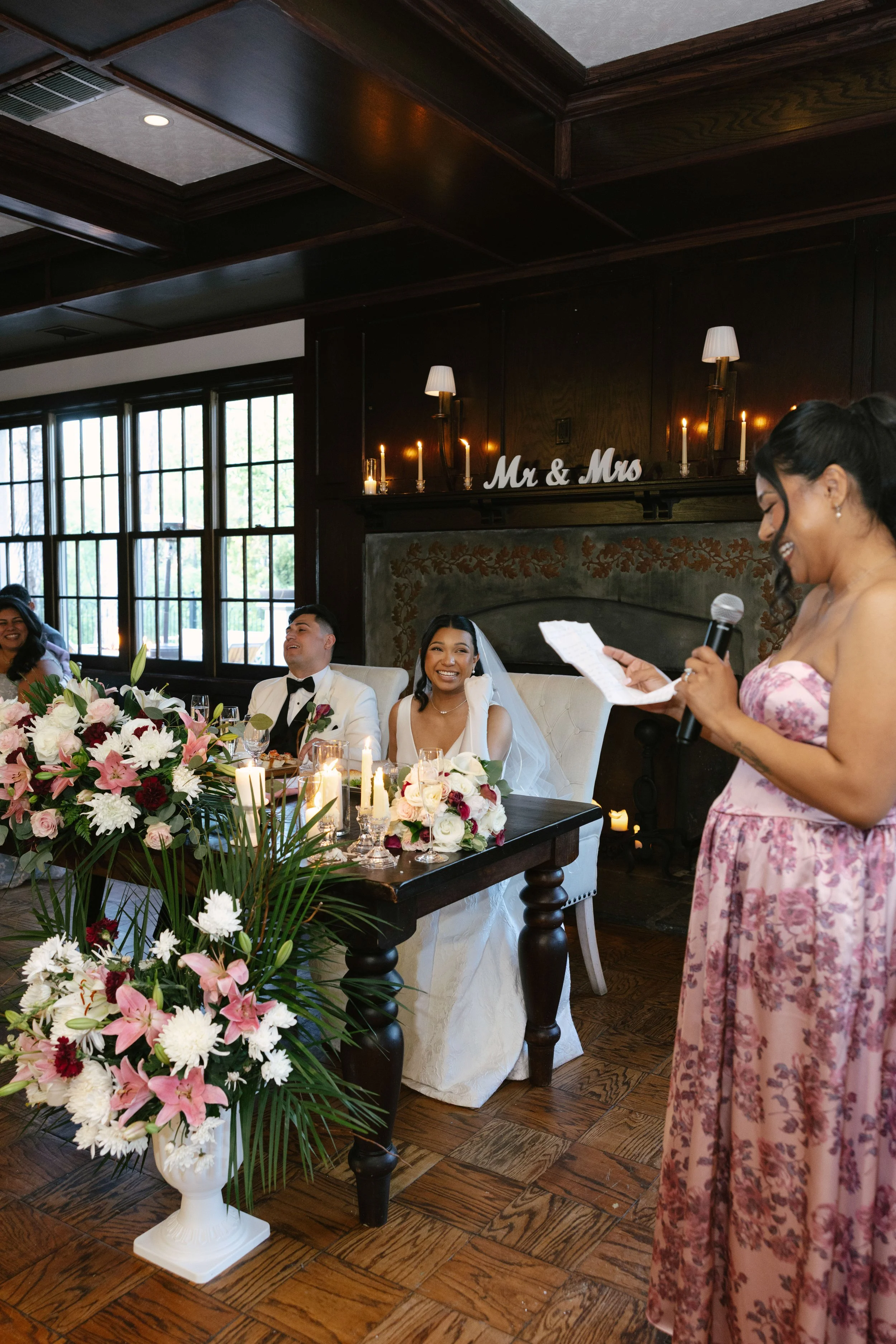 The reception at Hotel DuVillage kicked off with an unforgettable grand entrance as the bride, groom, and their loved ones filled the room with energy and excitement. From the first dance to the celebration that followed, every moment was captured on