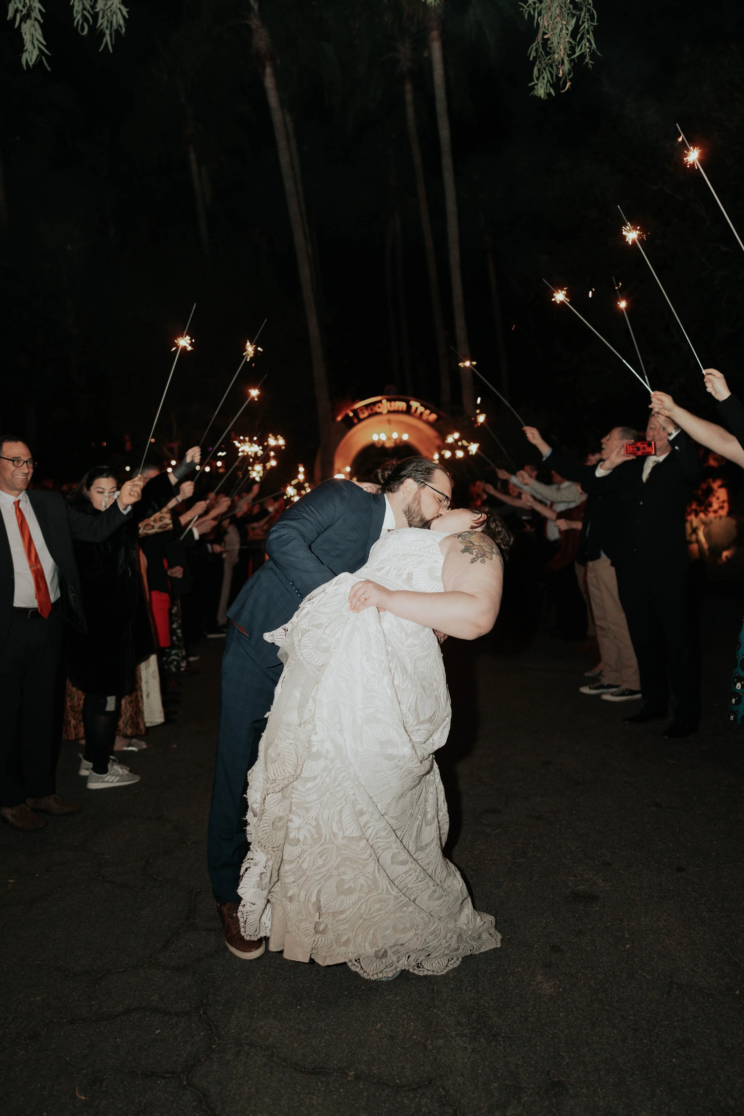 The evening ended with a romantic first dance beneath the lights of the Boojum Tree followed by a joyful sparkler exit surrounded by family and friends. It was the perfect way for Lauren and Joel to close out their beautiful Phoenix garden wedding ce