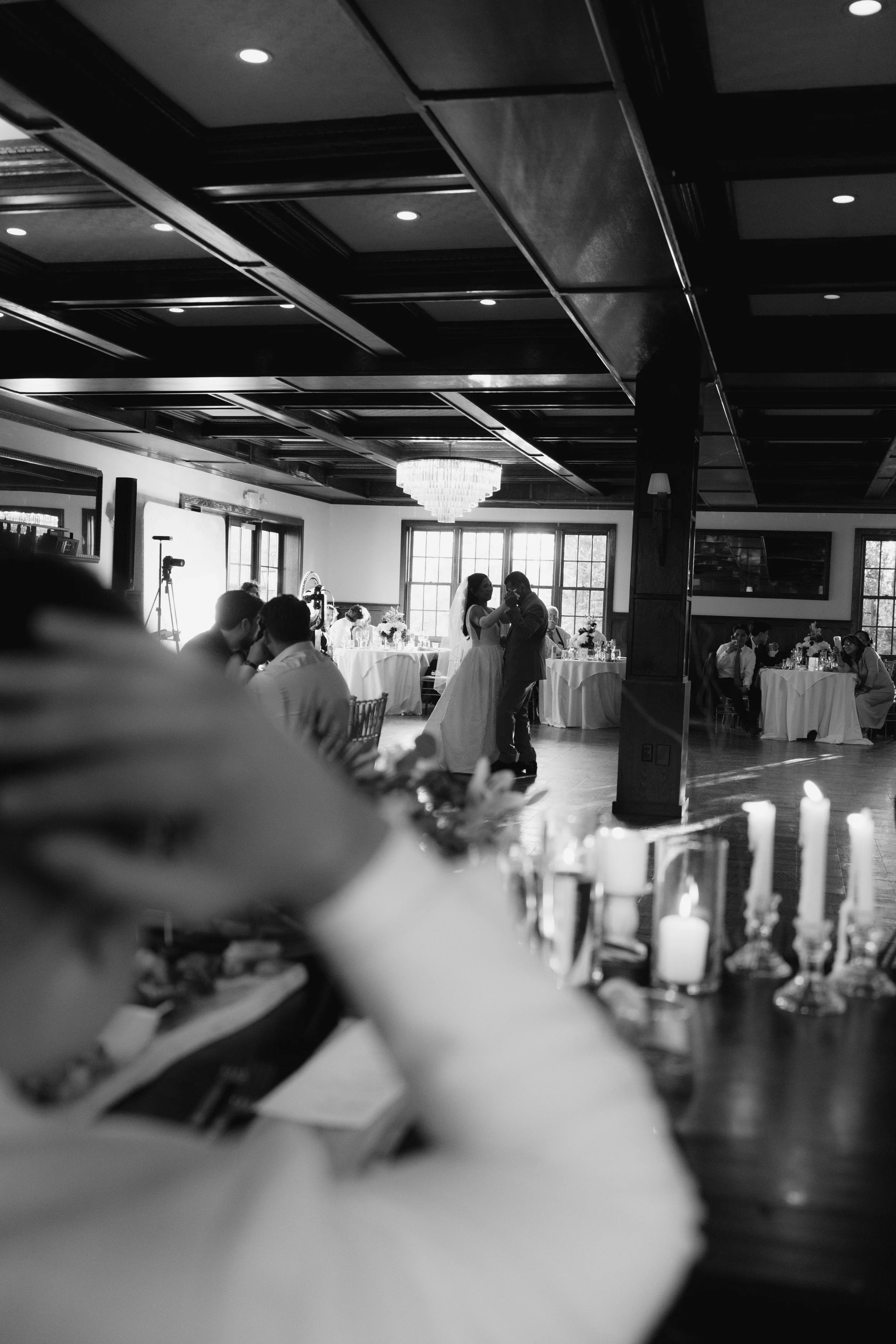 The reception at Hotel DuVillage kicked off with an unforgettable grand entrance as the bride, groom, and their loved ones filled the room with energy and excitement. From the first dance to the celebration that followed, every moment was captured on