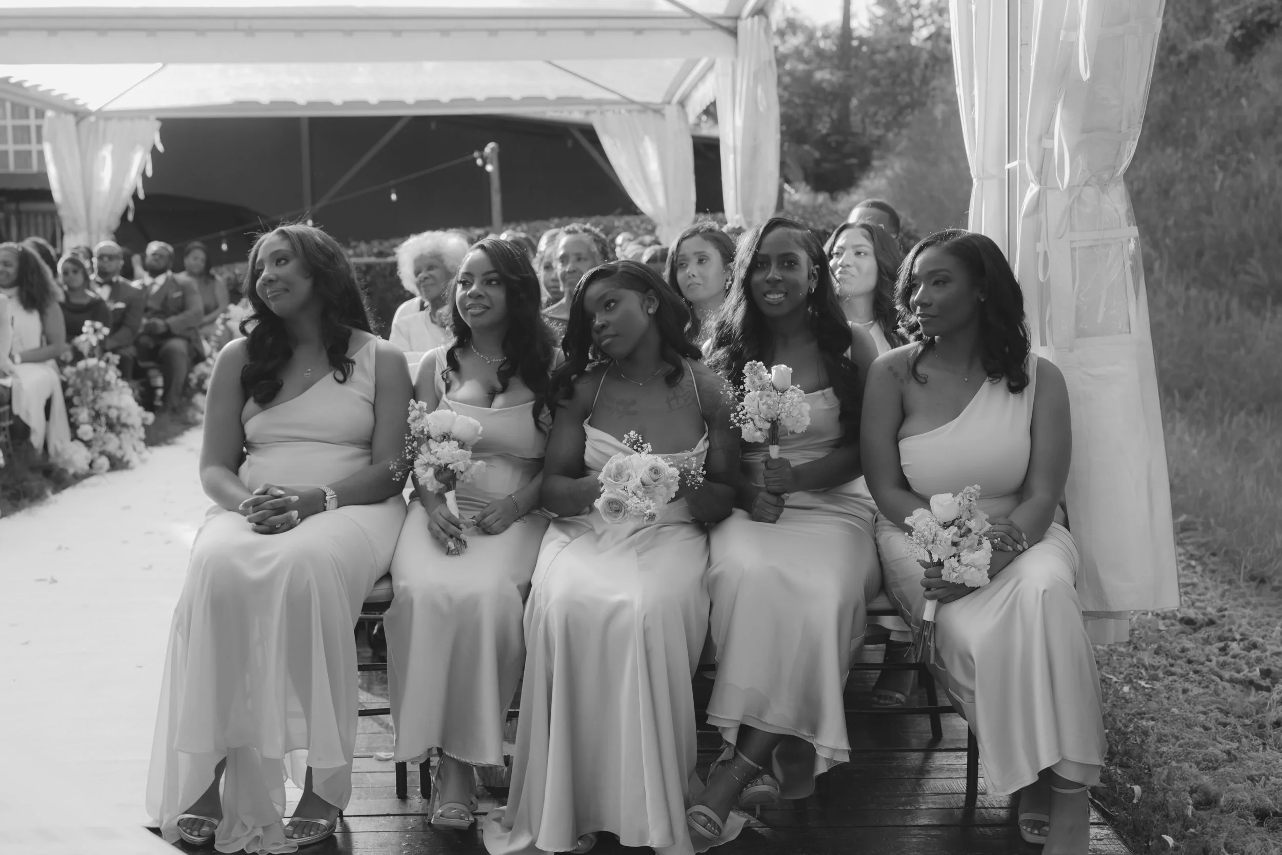 Forest Campestre wedding ceremony in Medellín, Colombia featuring the bridal processional, groom's reaction, emotional ceremony moments, floral aisle design, wedding guests, and documentary-style wedding photography