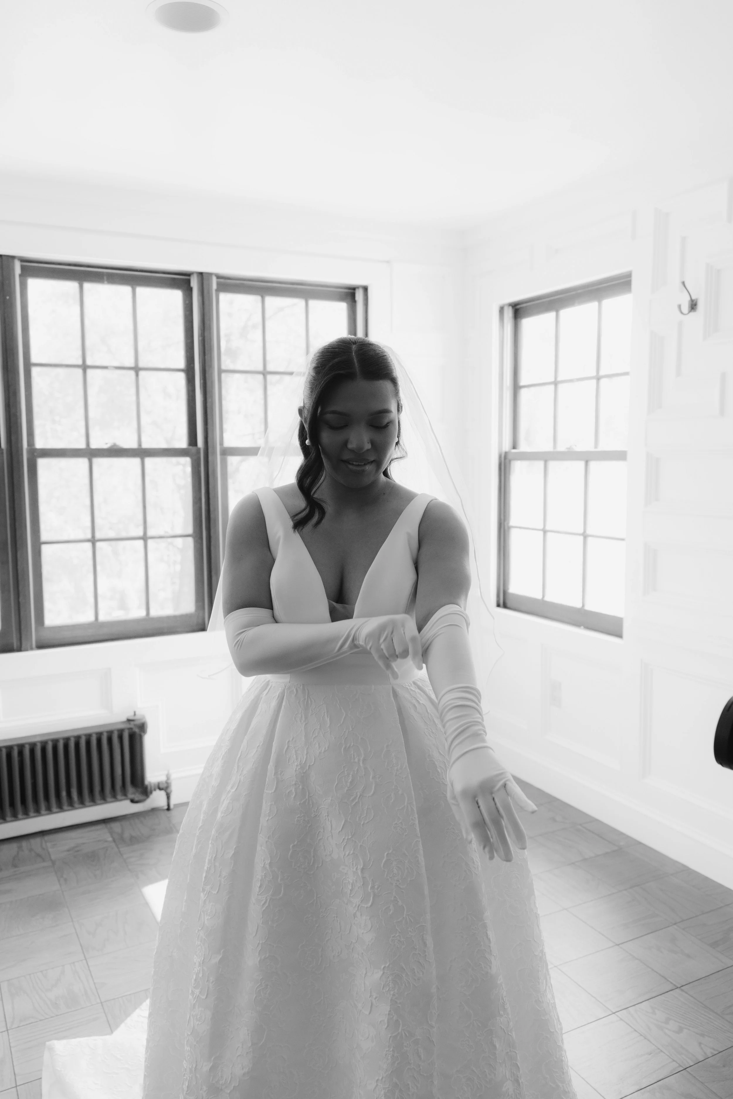 Hotel DuVillage wedding in Pennsylvania featuring bridal details, getting ready moments, candid portraits, and 35mm film photography by Raw By Laura.