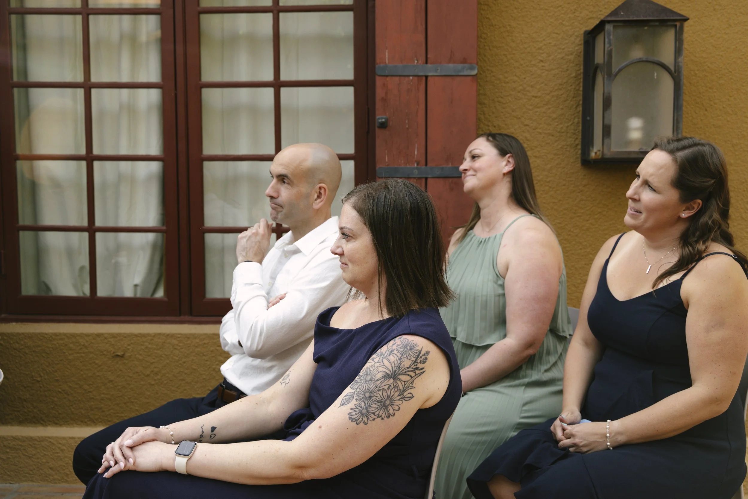 Chelsea and Travis exchanged heartfelt vows during their intimate Sedona elopement at a private Arizona home, surrounded by their closest family, friends, and beloved dog. Their outdoor ceremony was filled with meaningful moments, personal vows, and 