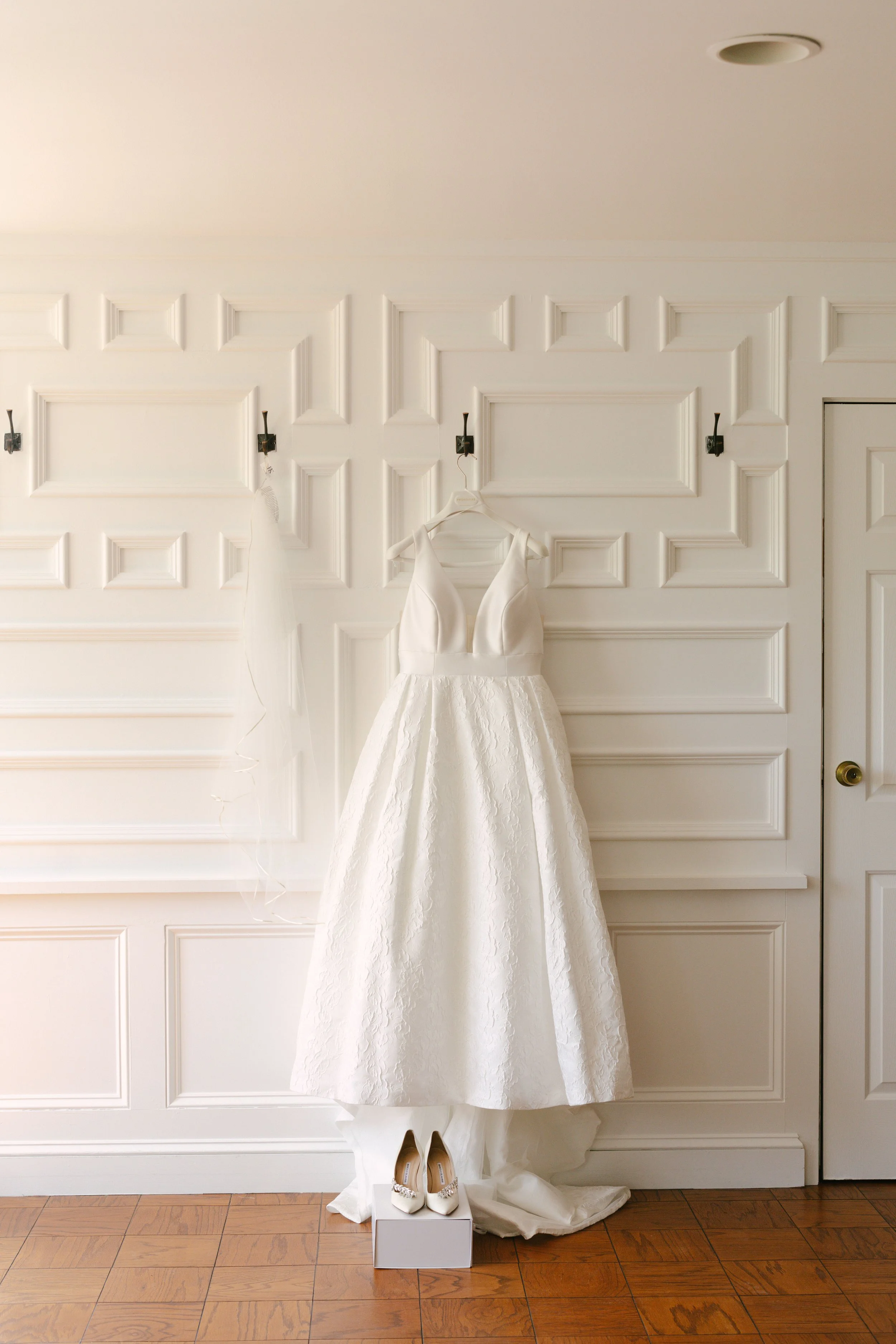 Hotel DuVillage wedding in Pennsylvania featuring bridal details, getting ready moments, candid portraits, and 35mm film photography by Raw By Laura.