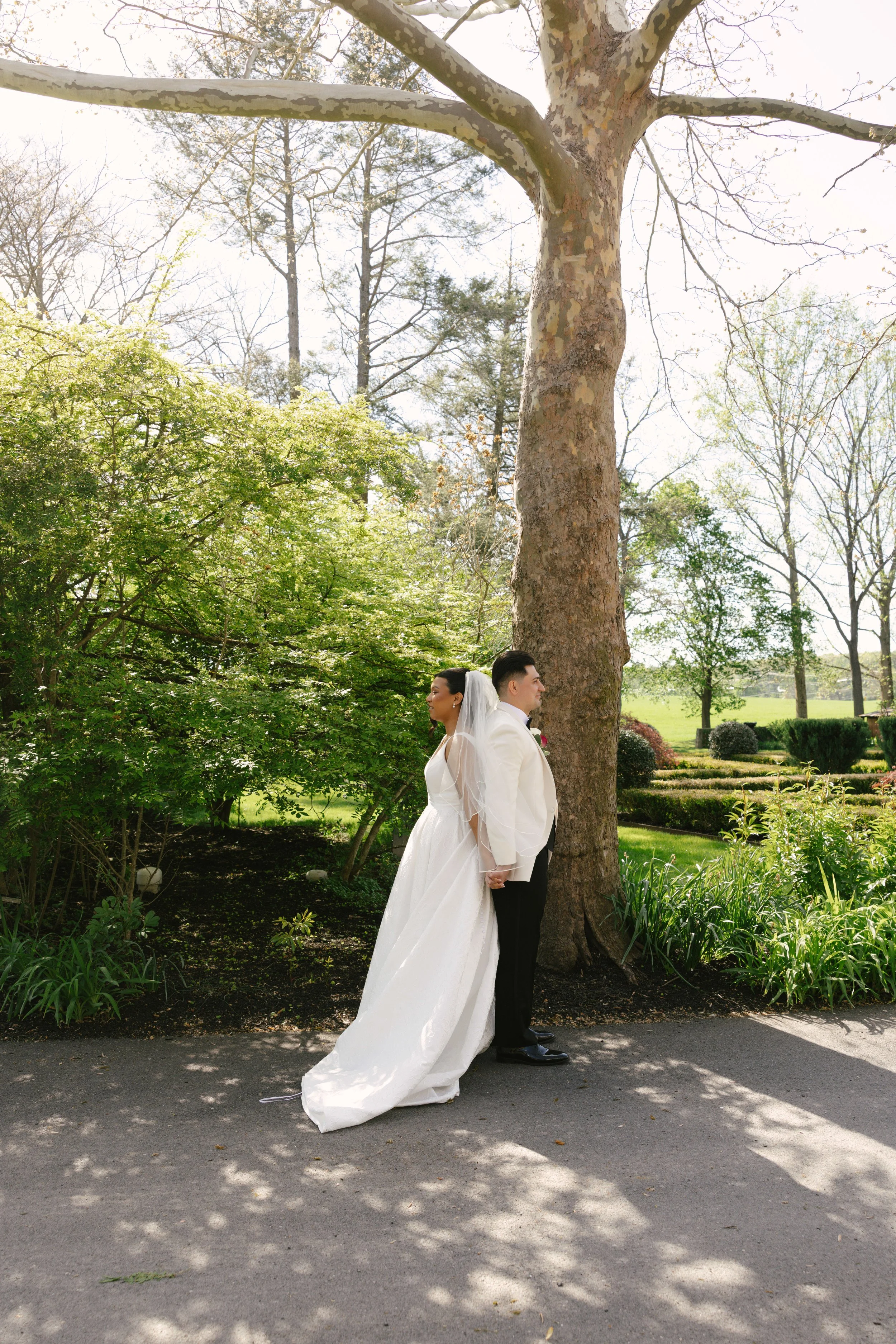 A heartfelt first look between the bride and her father, followed by an emotional first look between the bride and groom at Hotel DuVillage. Captured on both digital and 35mm film, these quiet moments before the ceremony reflect the anticipation, emo