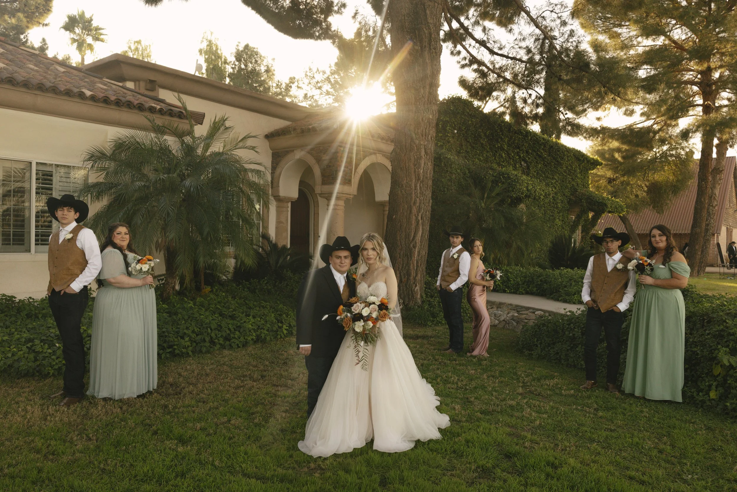 Documentary wedding photography at The Knotty Barn in Queen Creek, Arizona, captured by Arizona wedding photographer Raw By Laura, showcasing authentic moments, desert scenery, and a rustic western wedding setting.