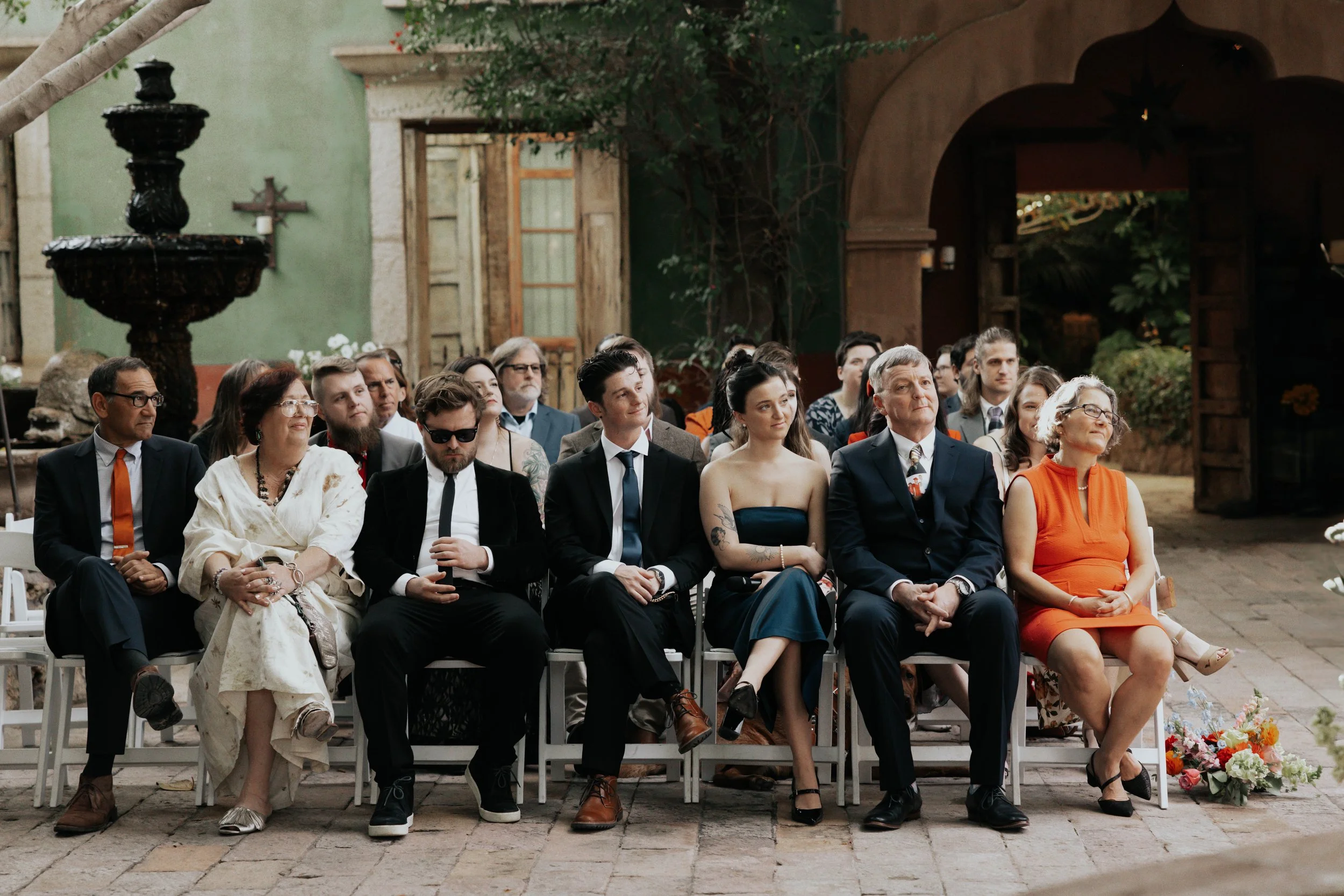 Lauren and Joel exchanged vows surrounded by family and friends in the lush garden courtyard of the Boojum Tree in Phoenix. With vibrant florals and warm desert light, the ceremony created a beautiful and intimate moment at one of Arizona’s most uniq