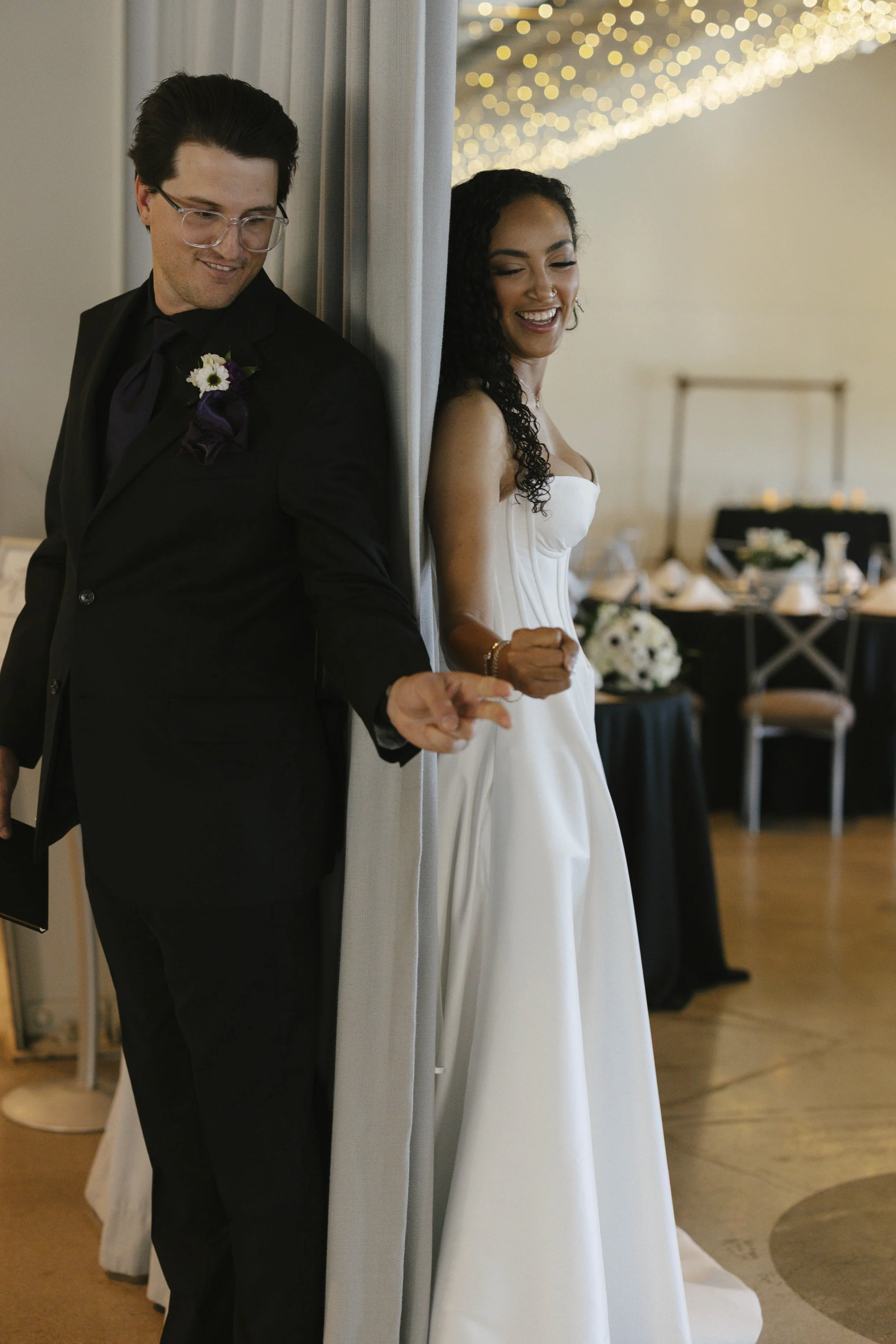 Candid wedding photography from a November celebration at The Clayton House in Scottsdale, Arizona, photographed by Raw By Laura, showcasing real emotion, contemporary architecture, and meaningful moments.