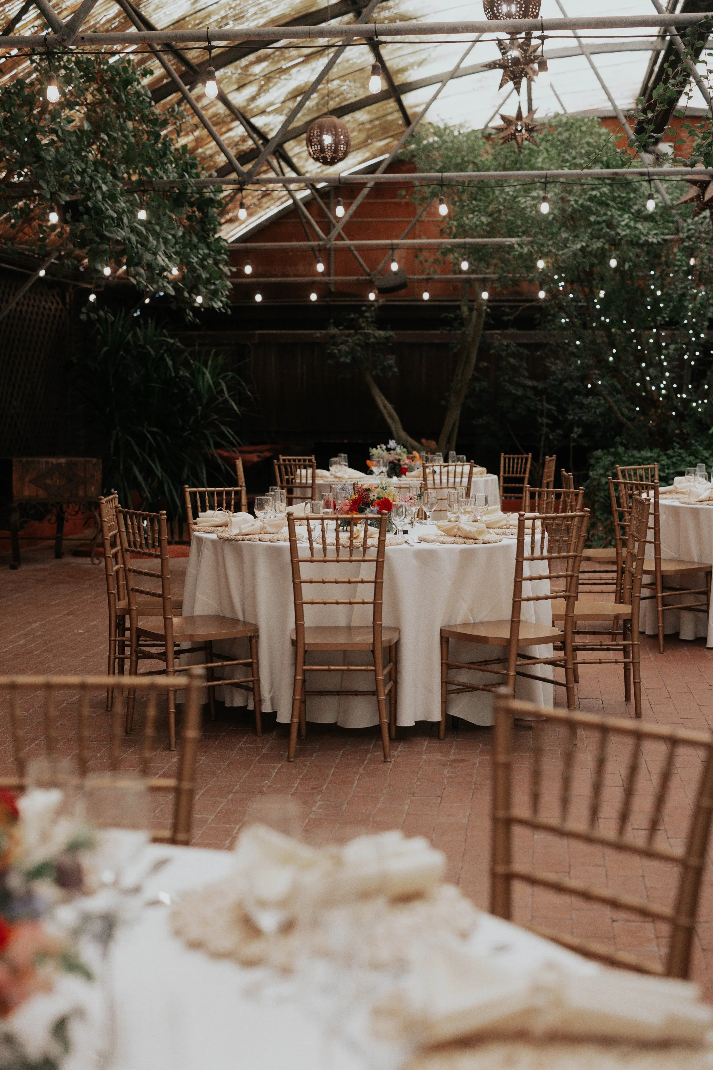 The Boojum Tree’s lush garden setting created a stunning backdrop for Lauren and Joel’s wedding day in Phoenix. From colorful floral arrangements to the candlelit reception space beneath the trees, every detail reflected the romantic and natural atmo
