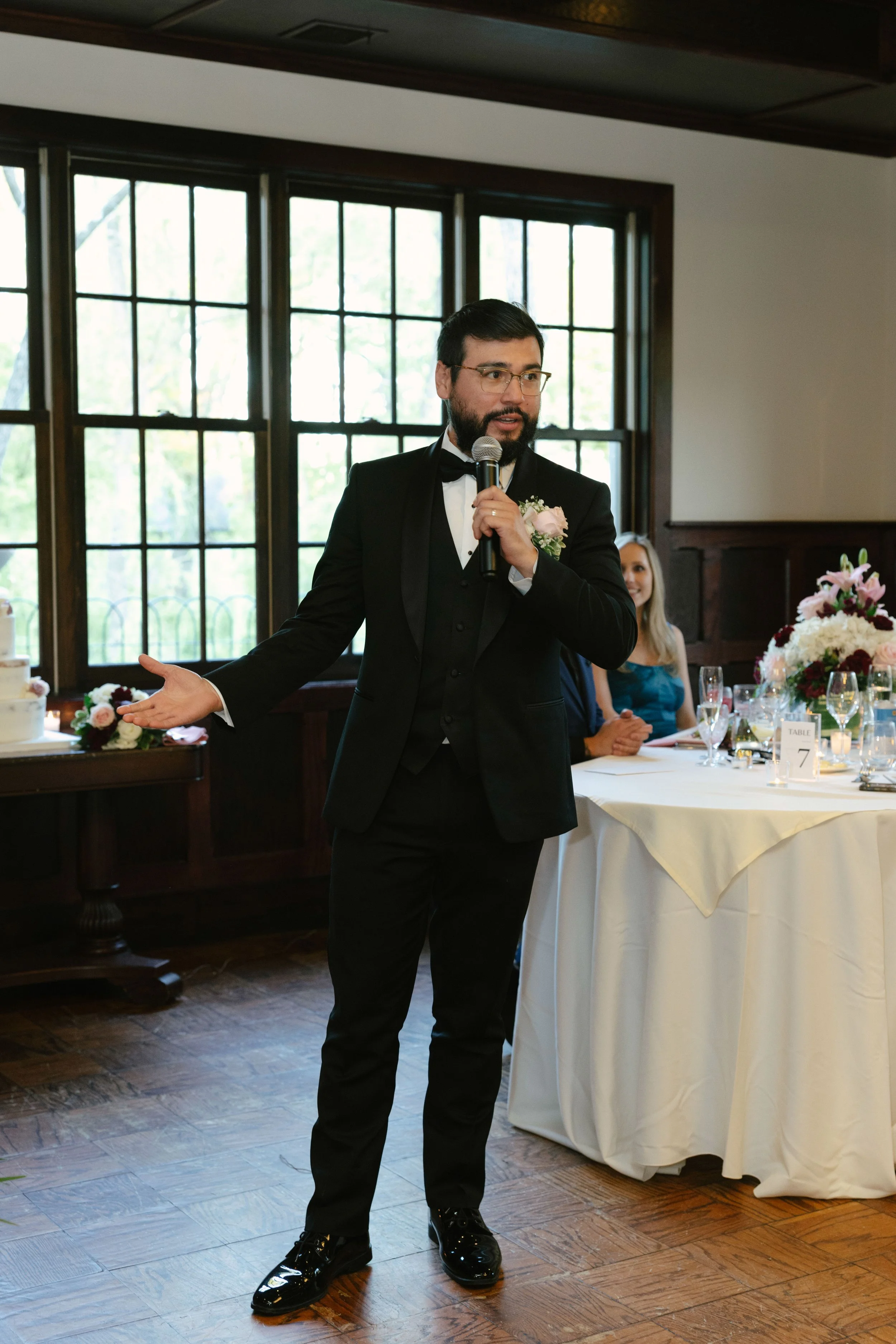 The reception at Hotel DuVillage kicked off with an unforgettable grand entrance as the bride, groom, and their loved ones filled the room with energy and excitement. From the first dance to the celebration that followed, every moment was captured on