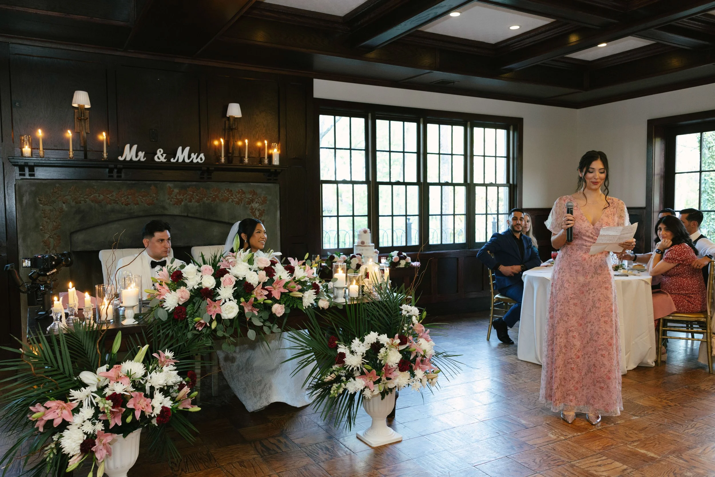 The reception at Hotel DuVillage kicked off with an unforgettable grand entrance as the bride, groom, and their loved ones filled the room with energy and excitement. From the first dance to the celebration that followed, every moment was captured on