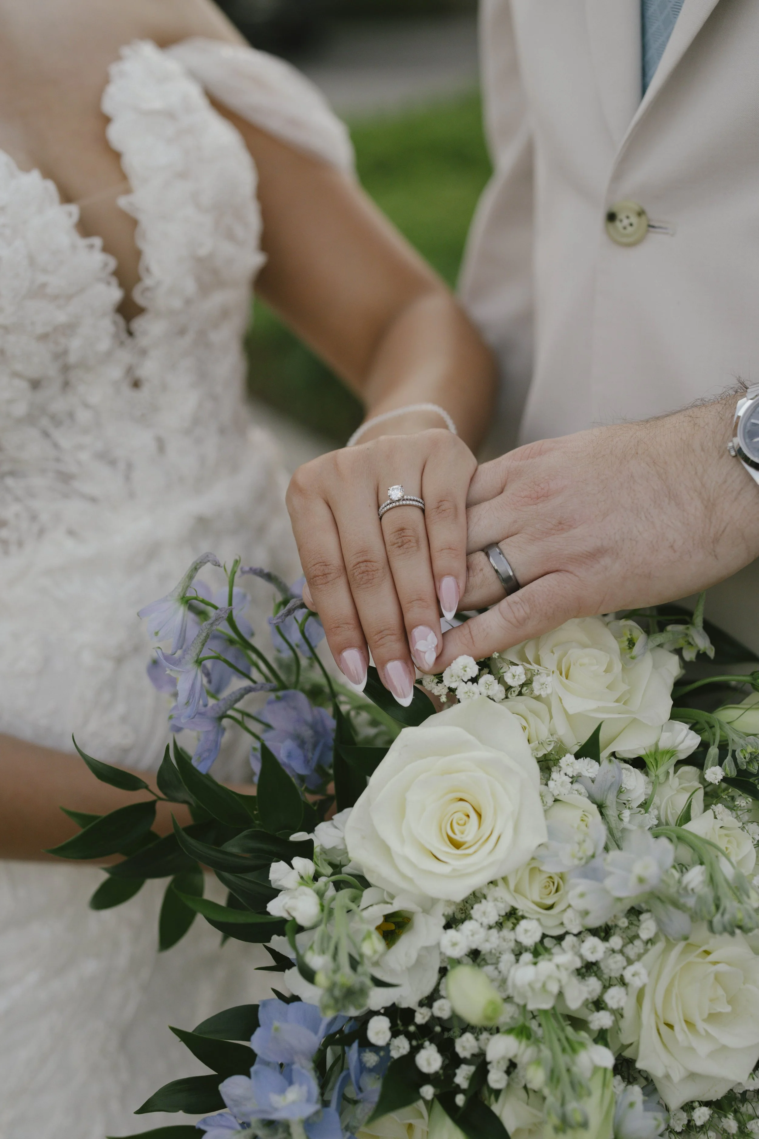 Intimate bride and groom portraits at Ashley Castle in Chandler, Arizona, were captured through hybrid film and digital photography, preserving romantic close-up moments filled with emotion, tenderness, and timeless newlywed connection.