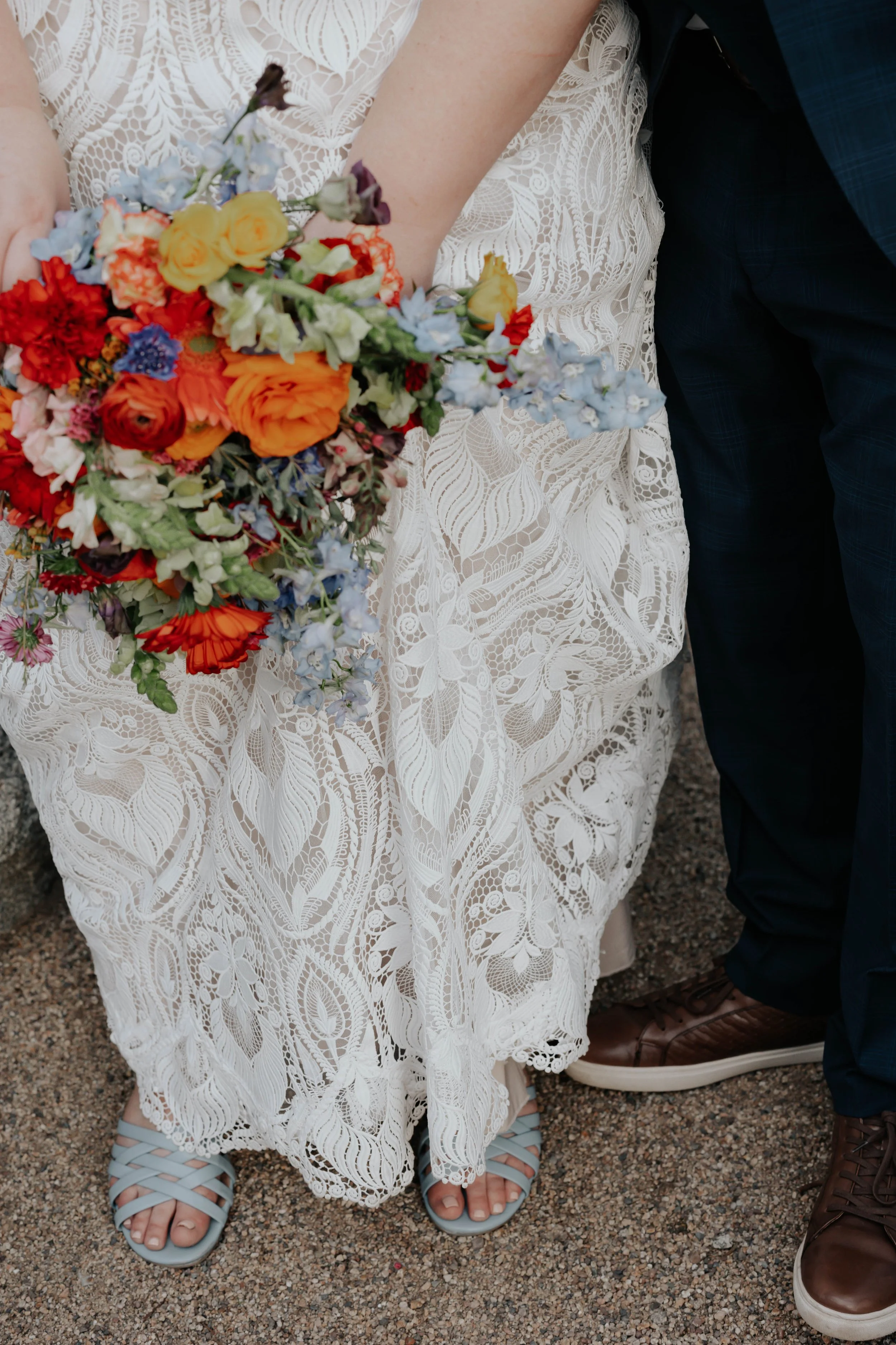After the ceremony, Lauren and Joel explored the beautiful garden paths and adobe architecture of the Boojum Tree for their wedding portraits. Surrounded by desert greenery and warm Phoenix light, these moments captured the joy and excitement of thei