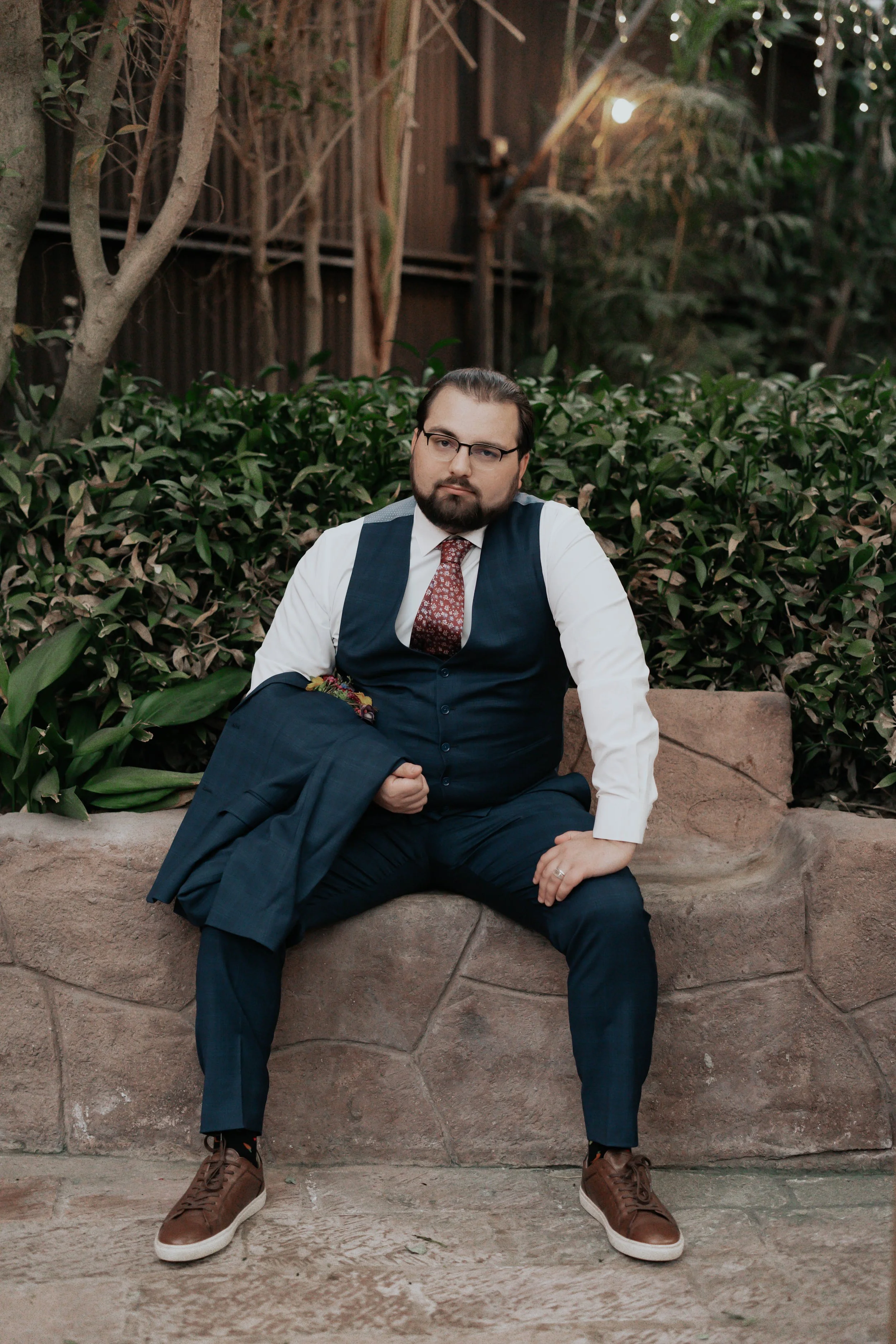 After the ceremony, Lauren and Joel explored the beautiful garden paths and adobe architecture of the Boojum Tree for their wedding portraits. Surrounded by desert greenery and warm Phoenix light, these moments captured the joy and excitement of thei