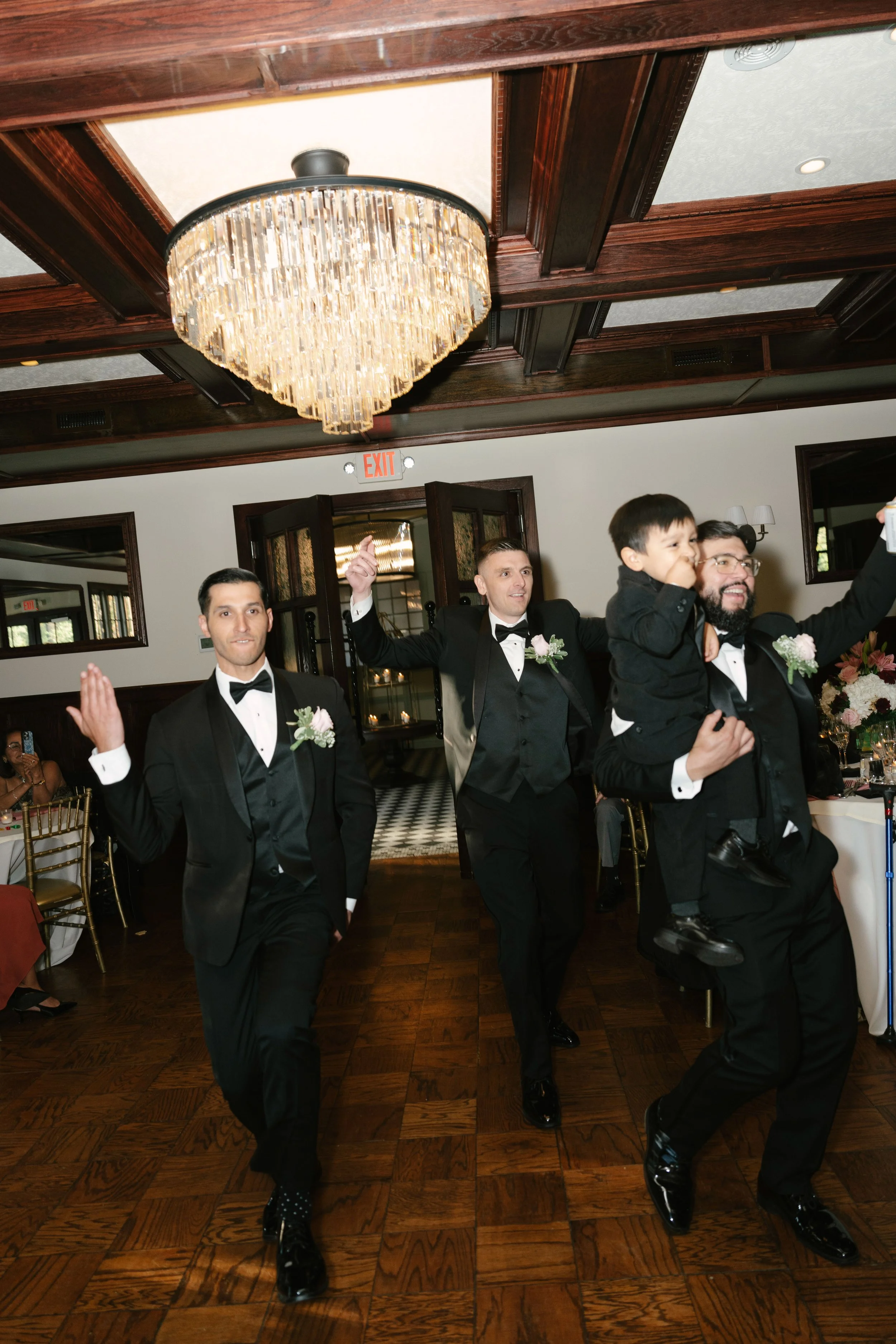 The reception at Hotel DuVillage kicked off with an unforgettable grand entrance as the bride, groom, and their loved ones filled the room with energy and excitement. From the first dance to the celebration that followed, every moment was captured on