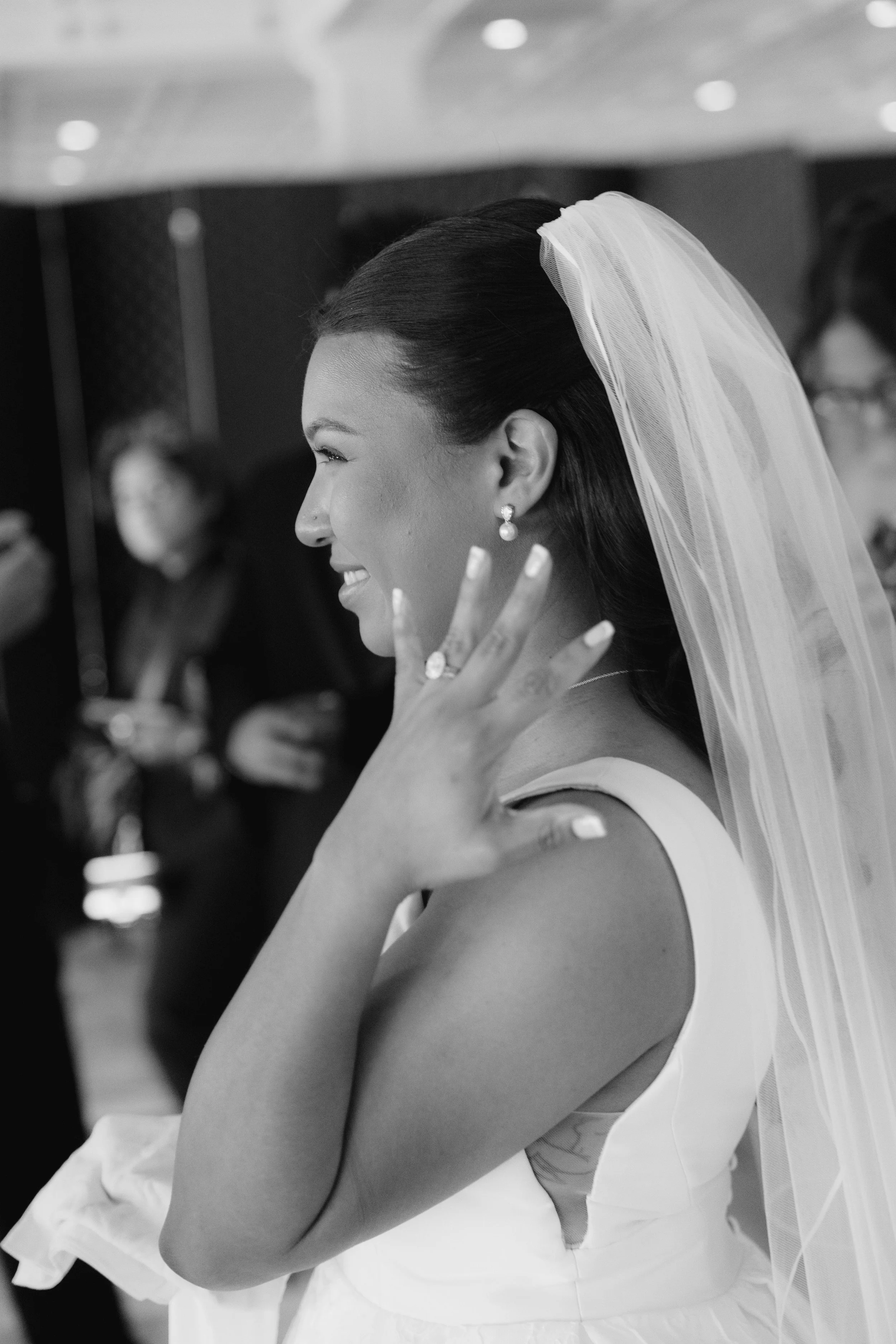 Outdoor wedding ceremony at Hotel DuVillage featuring the bride and groom, wedding party, and meaningful moments captured on both digital and 35mm film. A timeless celebration documented with a candid, documentary approach