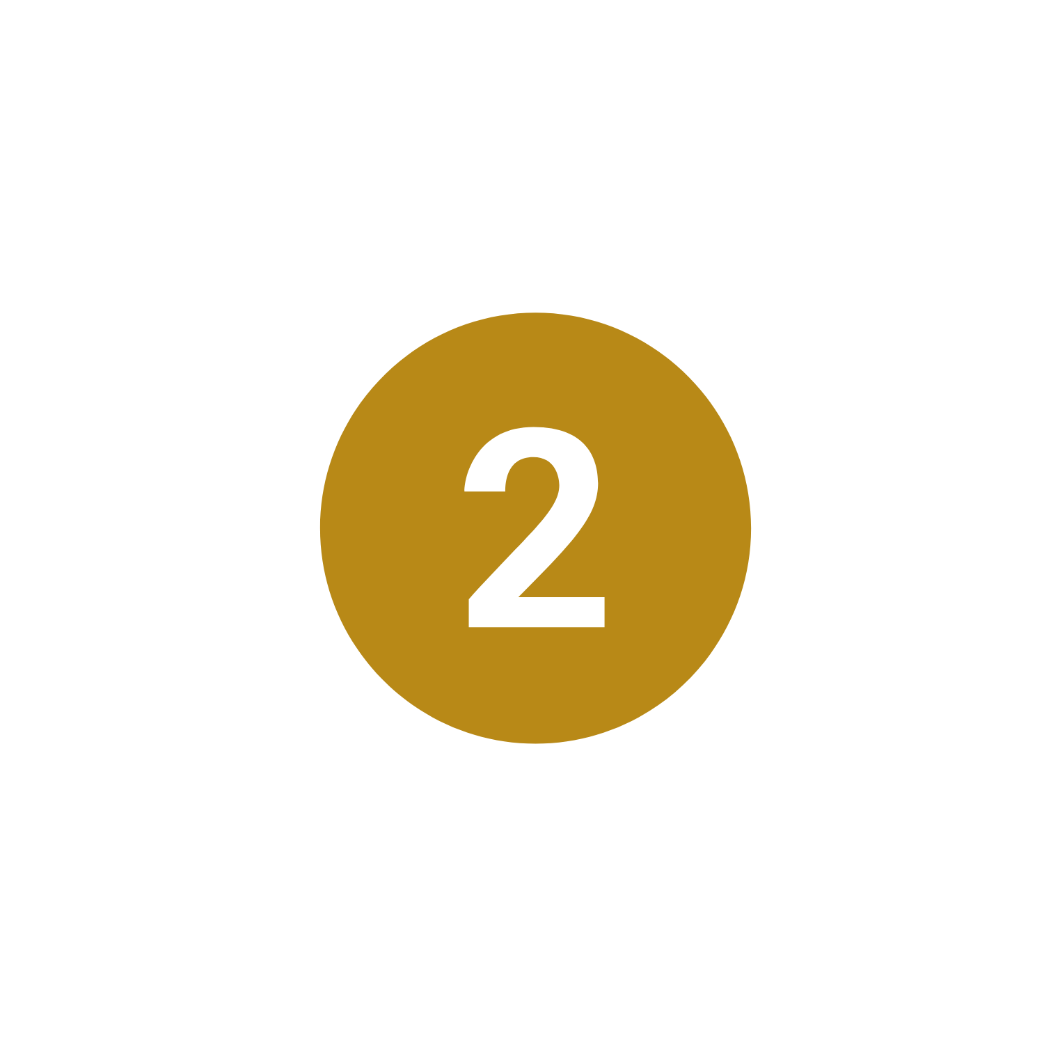 A countdown timer showing the number 2 inside a gold circle.
