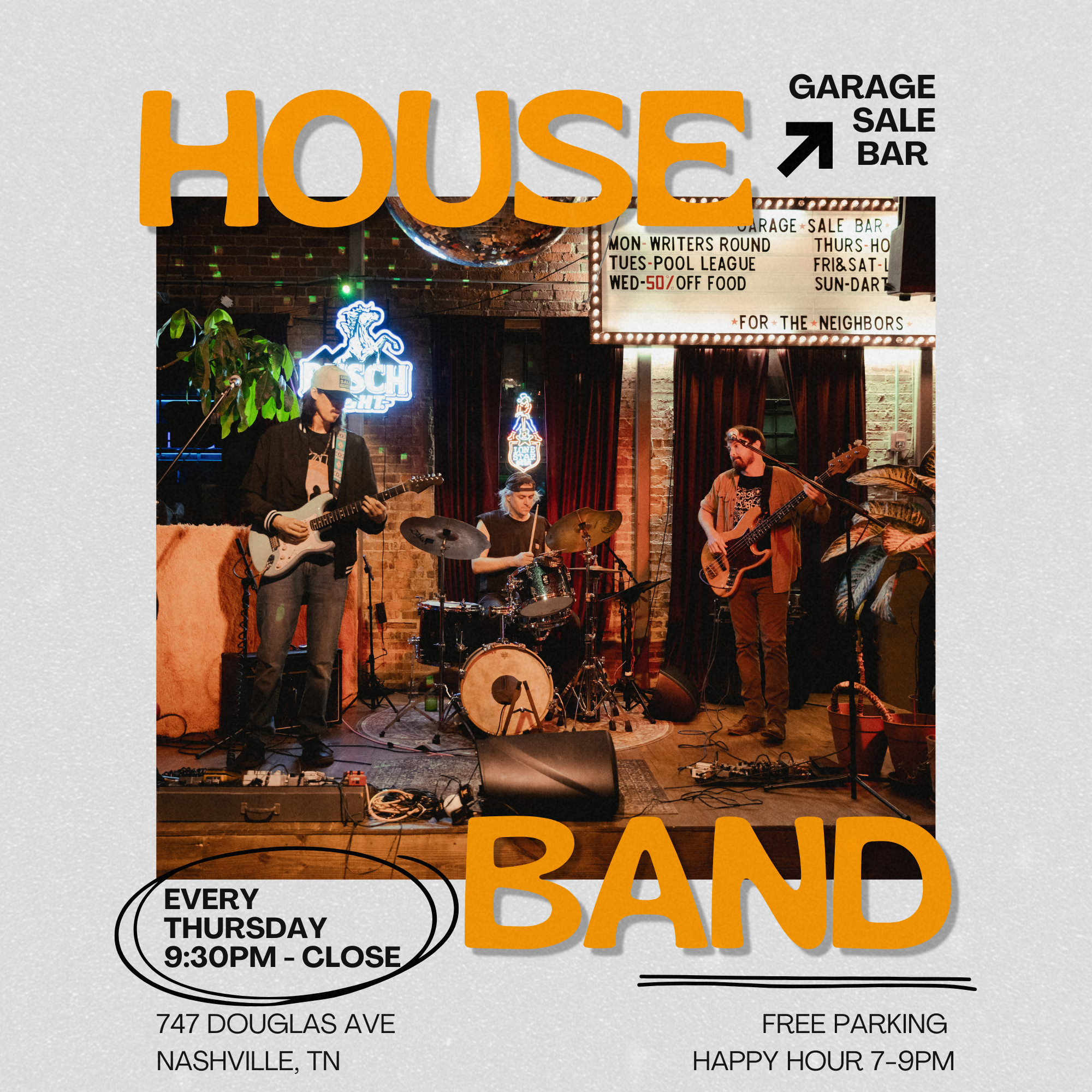 HOUSE BAND THURSDAYS 