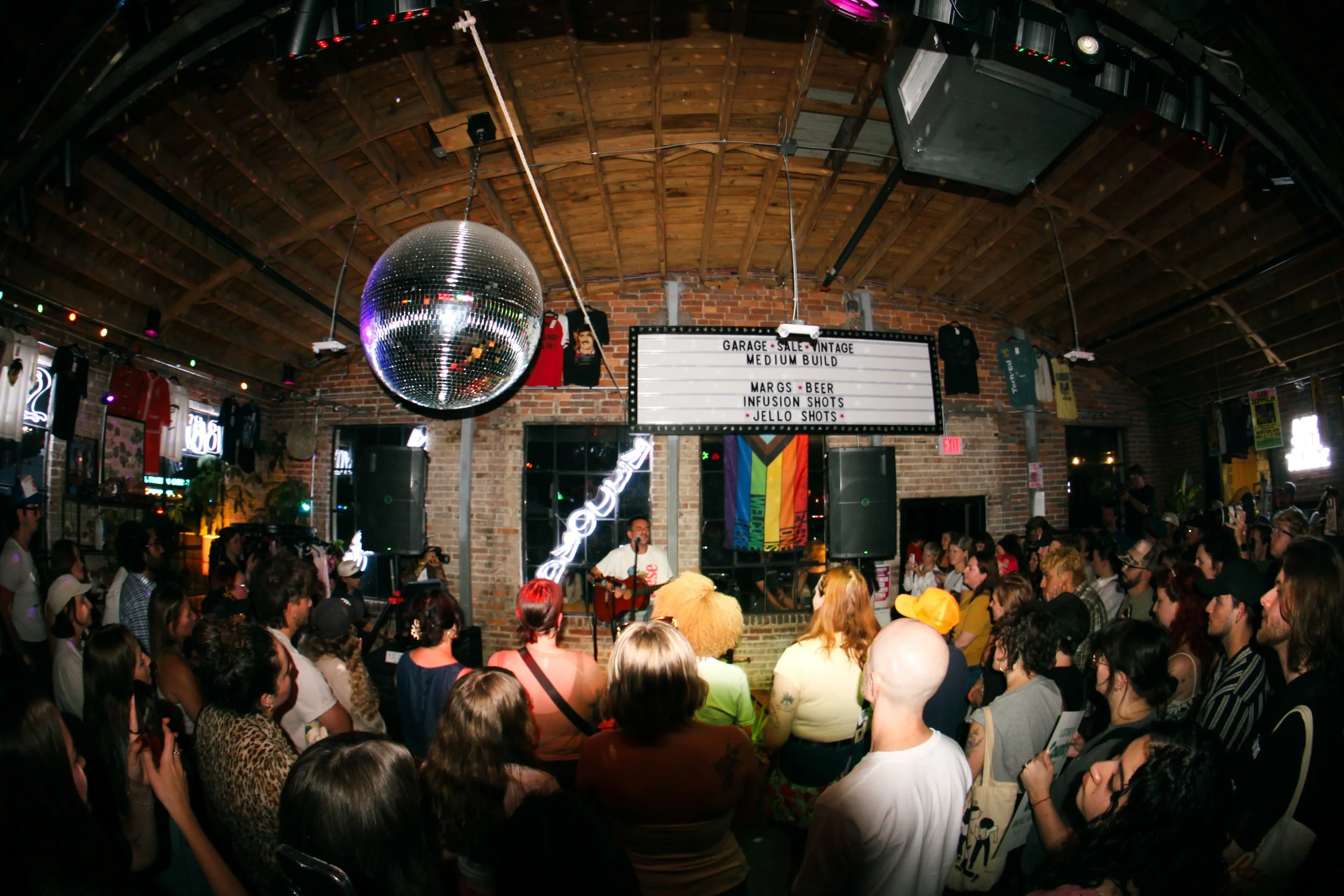 Big energy. Intimate setting. We've welcomed artists like Medium Build to the Garage Sale stage, proving you don't need a massive venue to make a memorable show. From album release parties to private concerts and industry events, our East Nashville s
