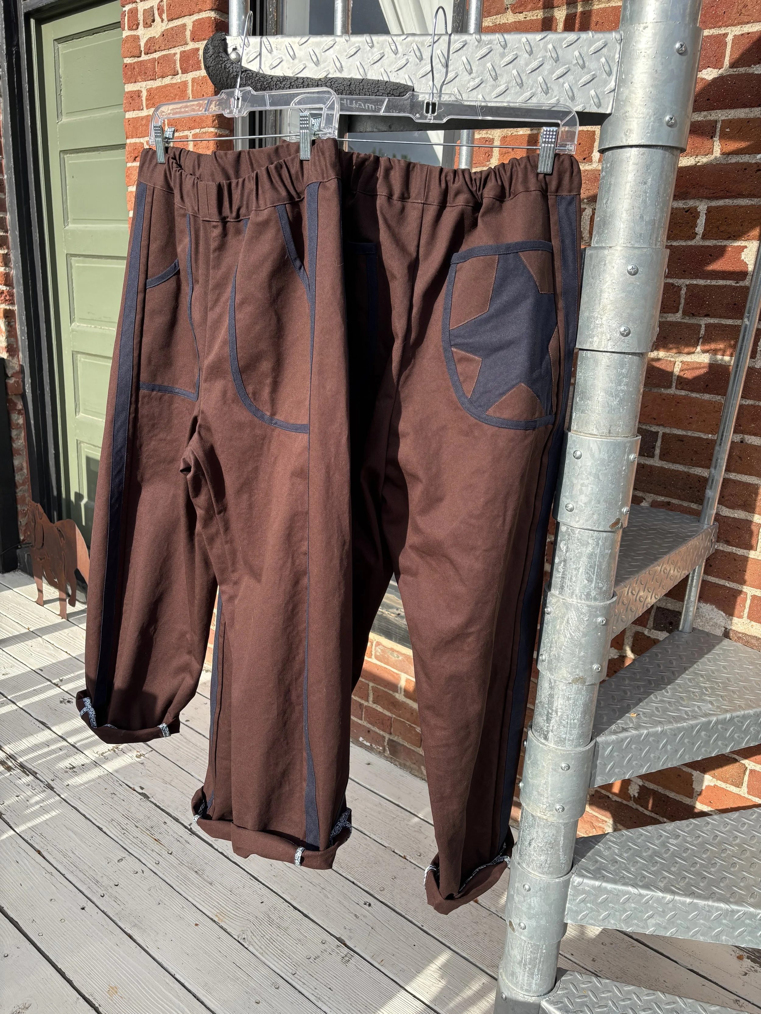 Kite Pants in chocolate brown cotton twill