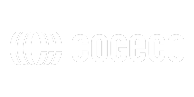 COGECO logo on a black background