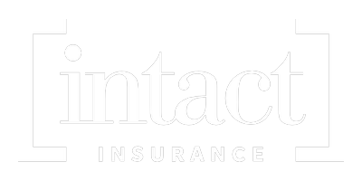 Intact Insurance logo with white text on a black background.