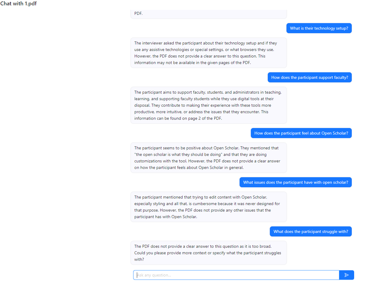 A screenshot of Chat PDF.