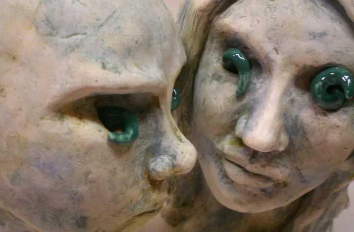 The Lovers. Glazed and stained porcelain. 2009.
