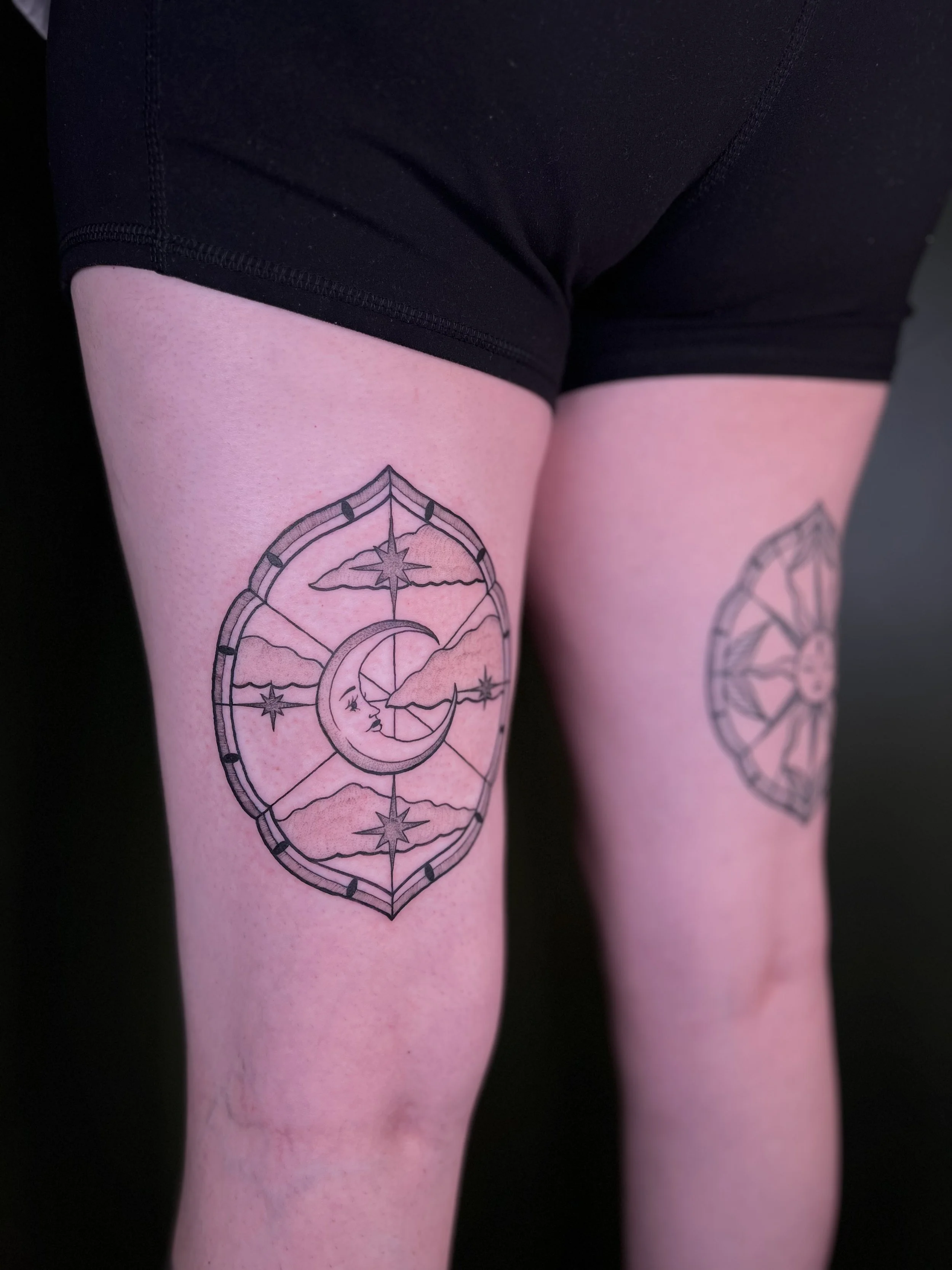 Healed ornamental tattoo
