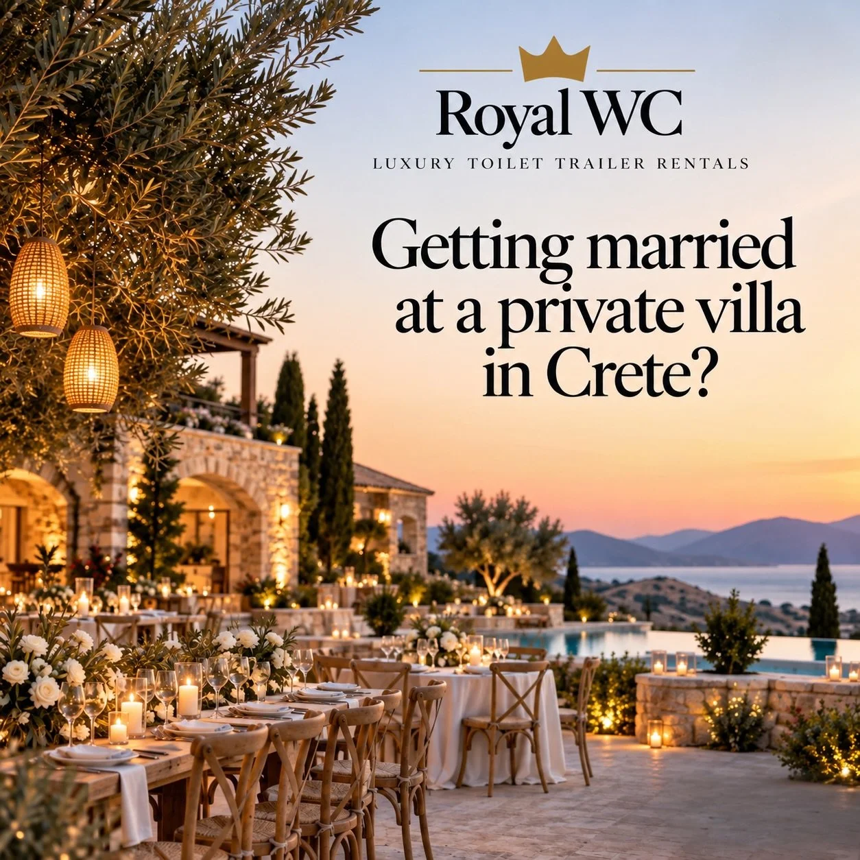 Getting Married at a Private Villa in Crete? Keep the Wedding Outside