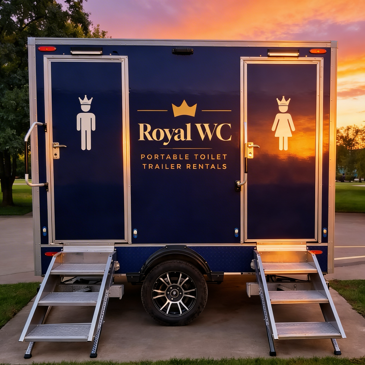 Luxury toilet trailer rentals in Crete