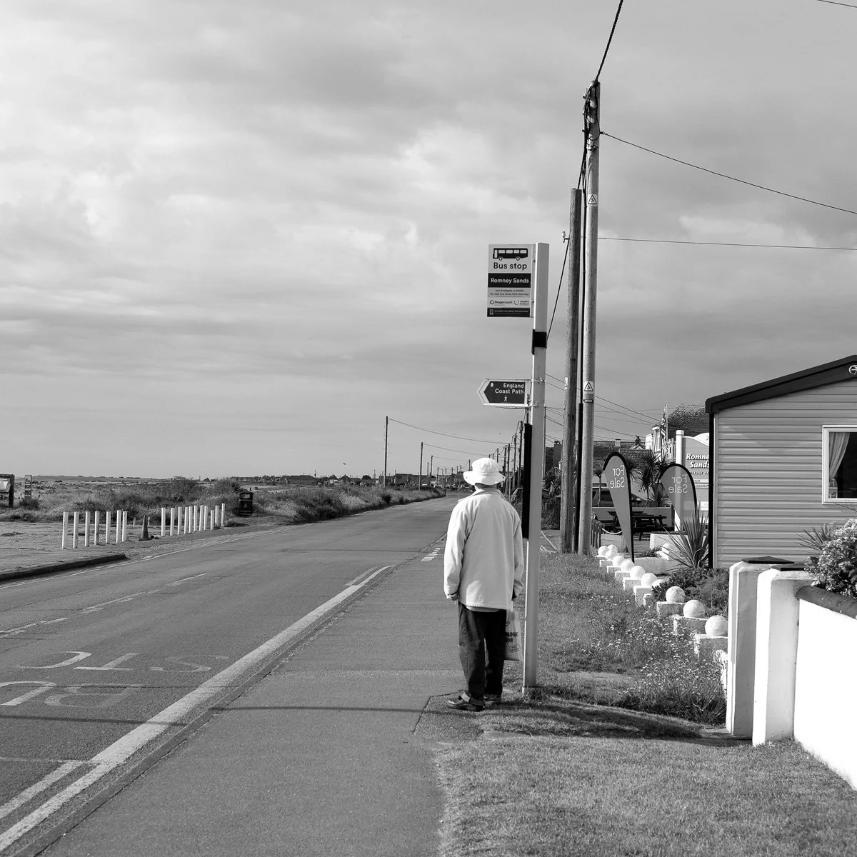 Bus stop, Romney Sands, Kent