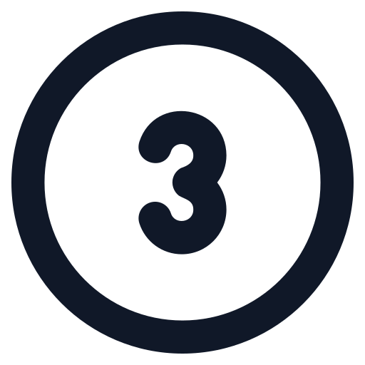 Placeholder icon with the number 3 inside a circle.