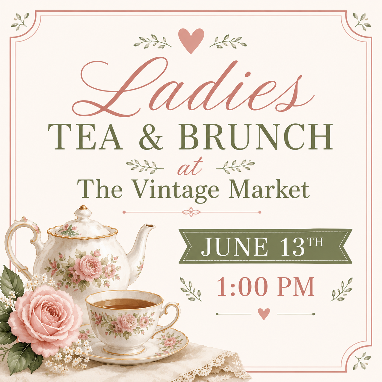 Ladies Tea and Brunch (June 13th at 1:00PM)