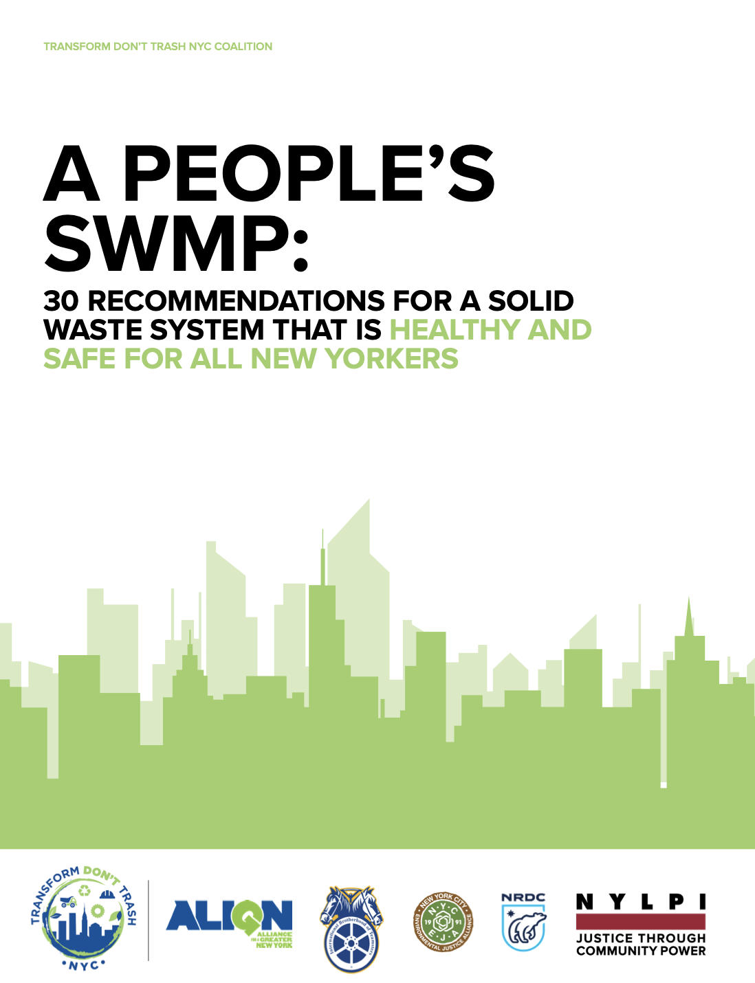 Report — A People's SWMP: 30 Recommendations For a Solid Waste System That is Healthy and Safe for All New Yorkers