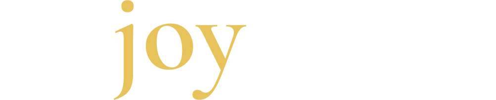 Text reading 'FIND joy IN MOTION' with the words 'joy' and 'IN' in gold and the rest in white on a black background.