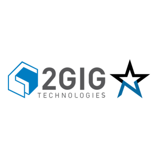 Logo of 2GIG Technologies featuring a stylized blue house icon, with the text '2GIG TECHNOLOGIES' in gray and black.