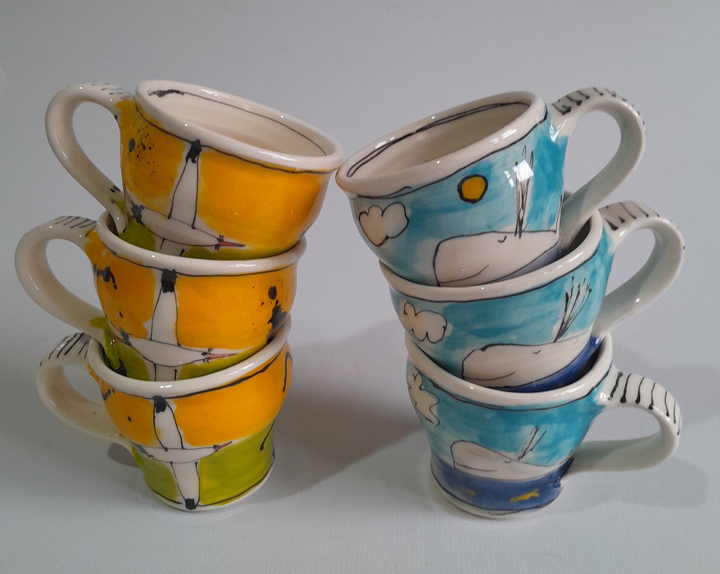 Red Shed Pottery Demi-Tasse Cups