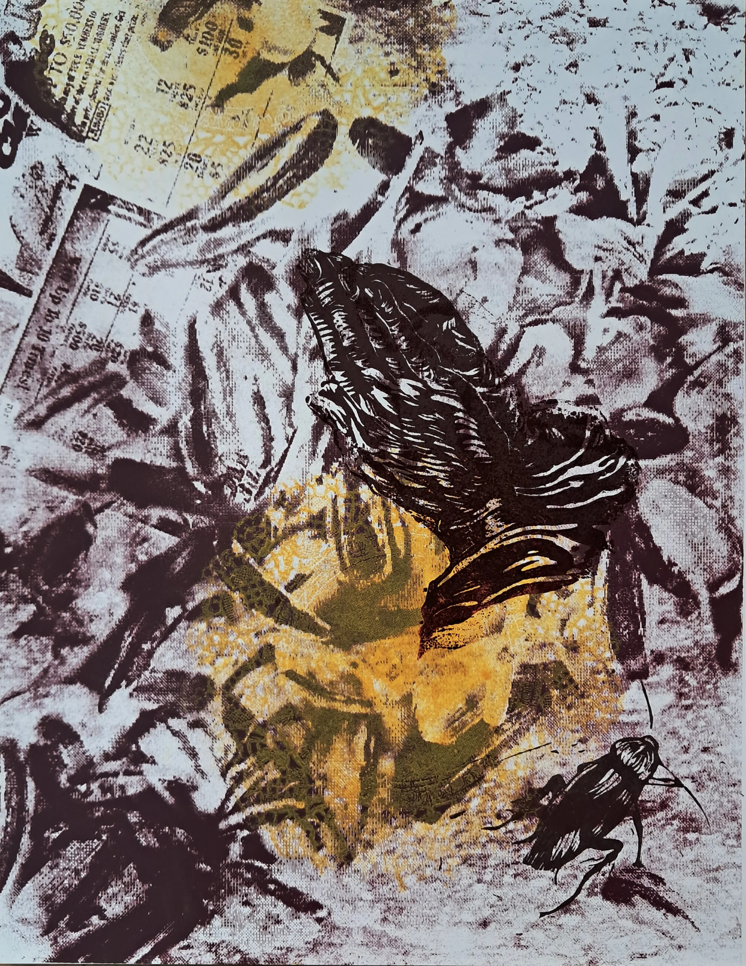 Your Birthday Hit the Other Day
11"x14"
2024
Relief and silkscreen on paper

