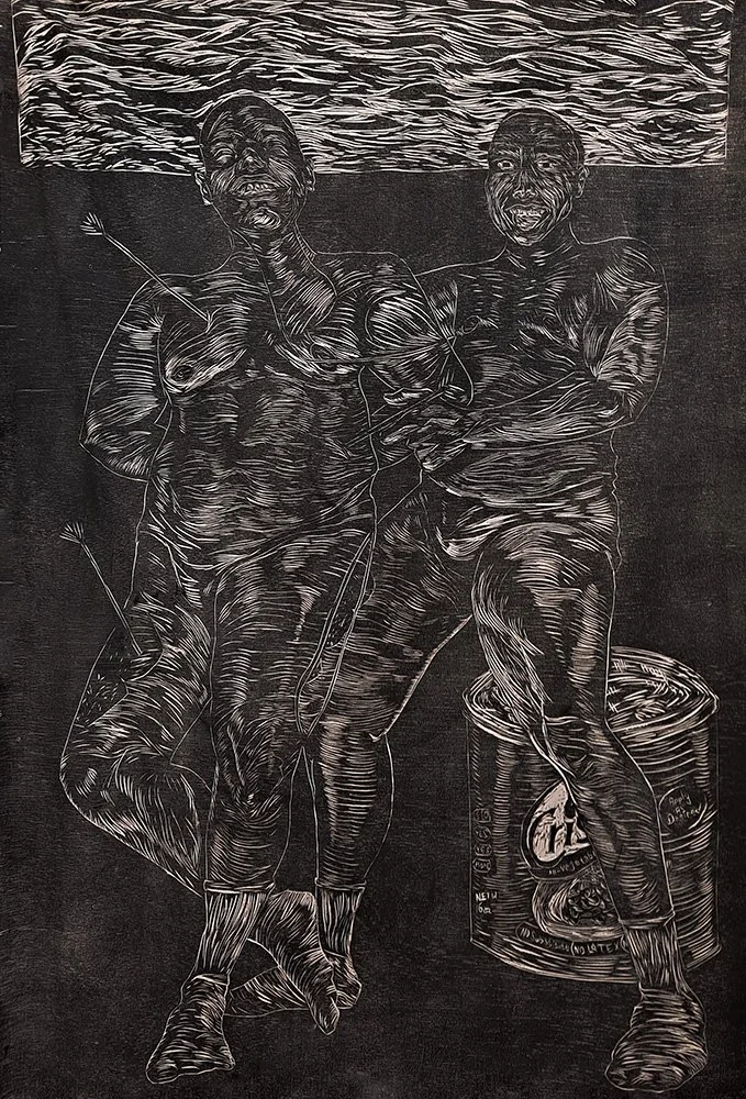 The Ecstasy of St. Sebastian
3'x4'
2022
Relief on fabric