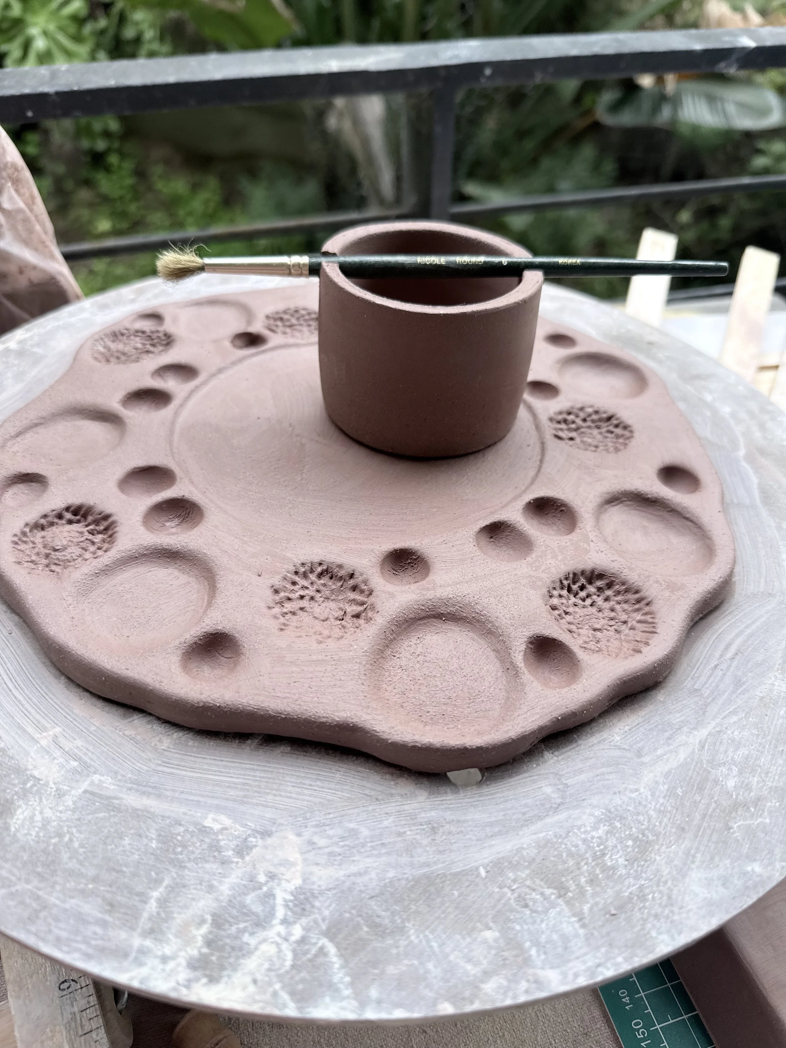 Handcrafted Clay Artist Paint Palette