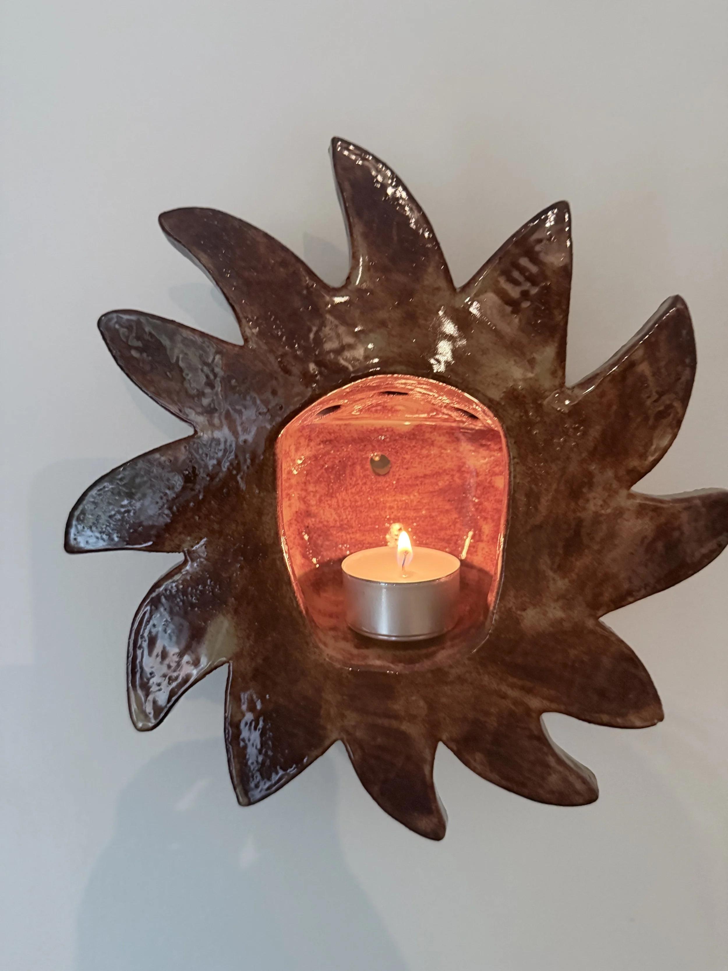 Ceramic Sun Sconce