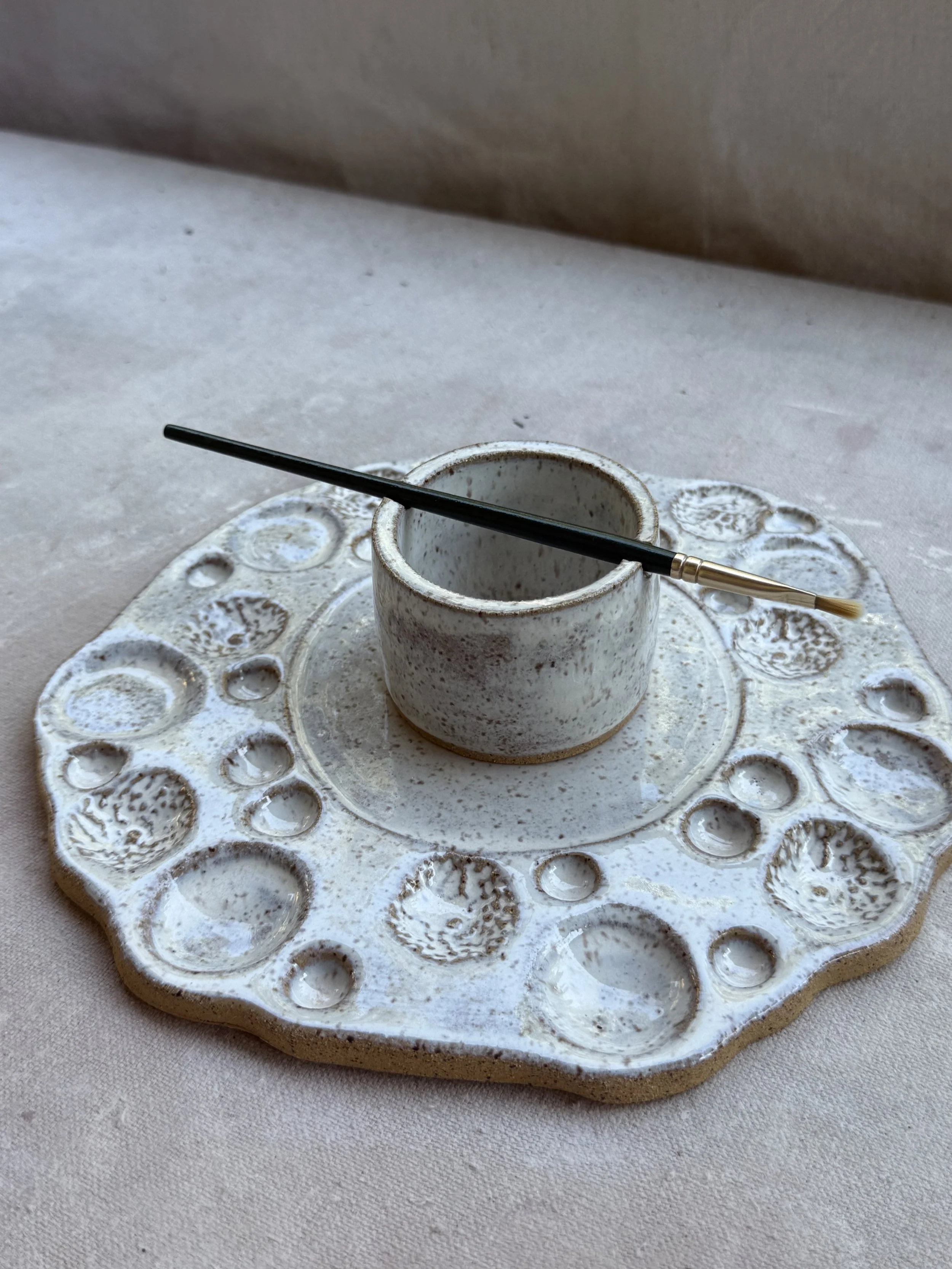 Handcrafted Ceramic Paint Palette