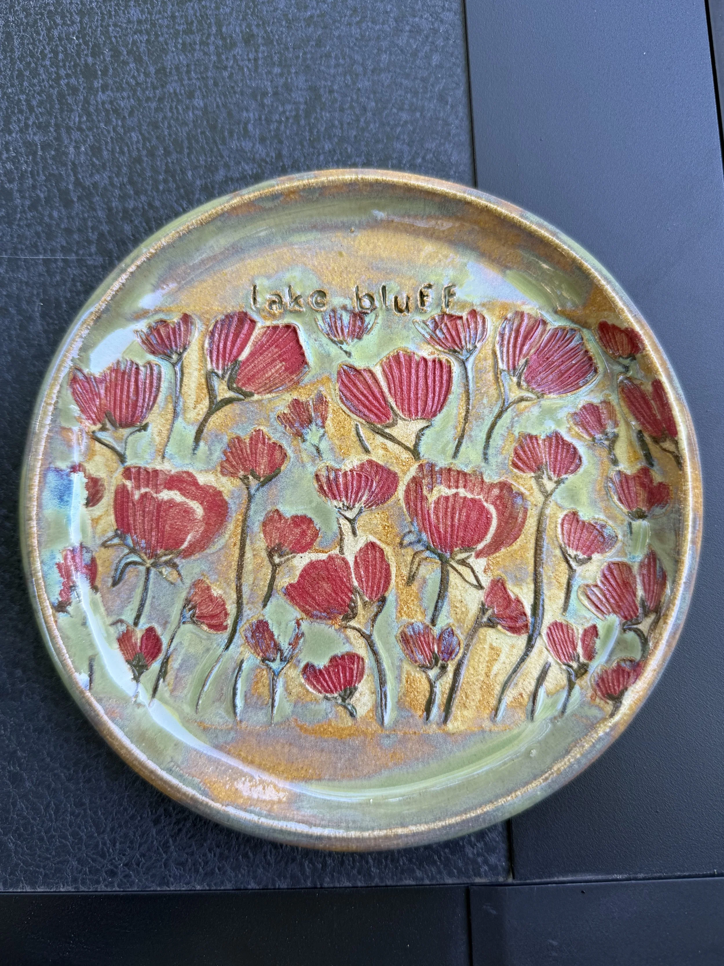 Pre-Order Personalized Poppy Field Small Dish