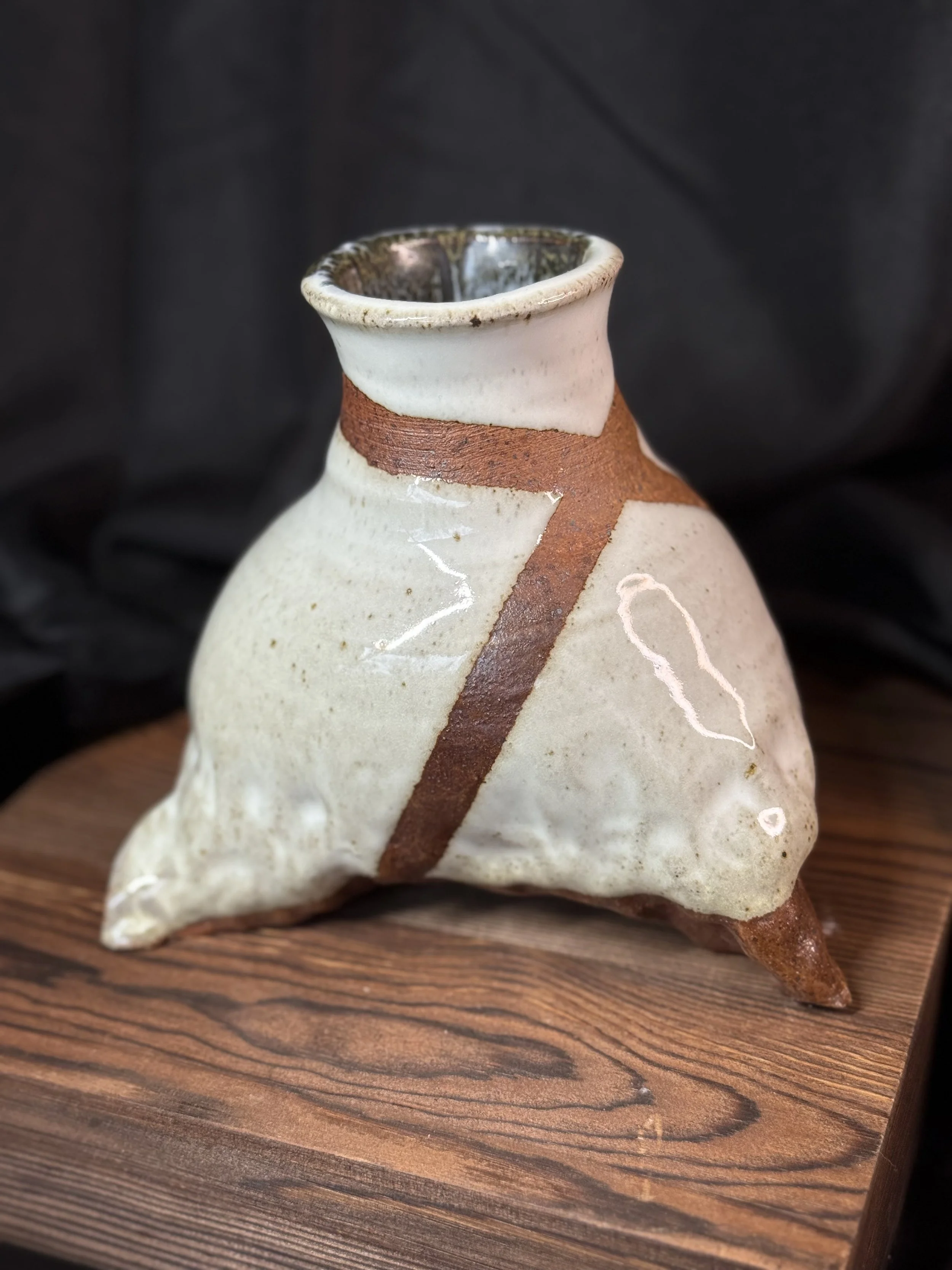 Tripod Vase "X Marks the Spot"