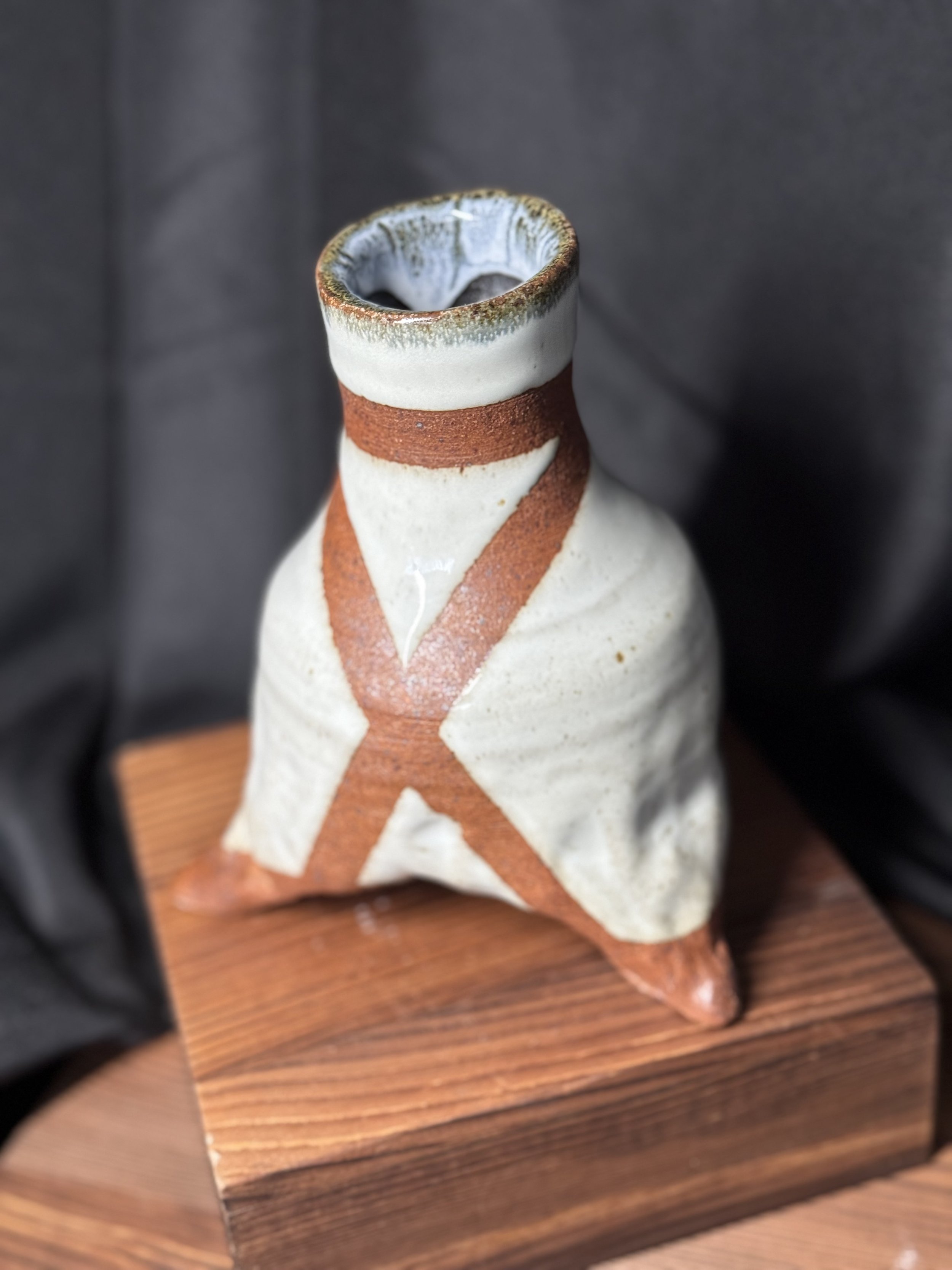 Tripod Vase "X Marks the Spot"