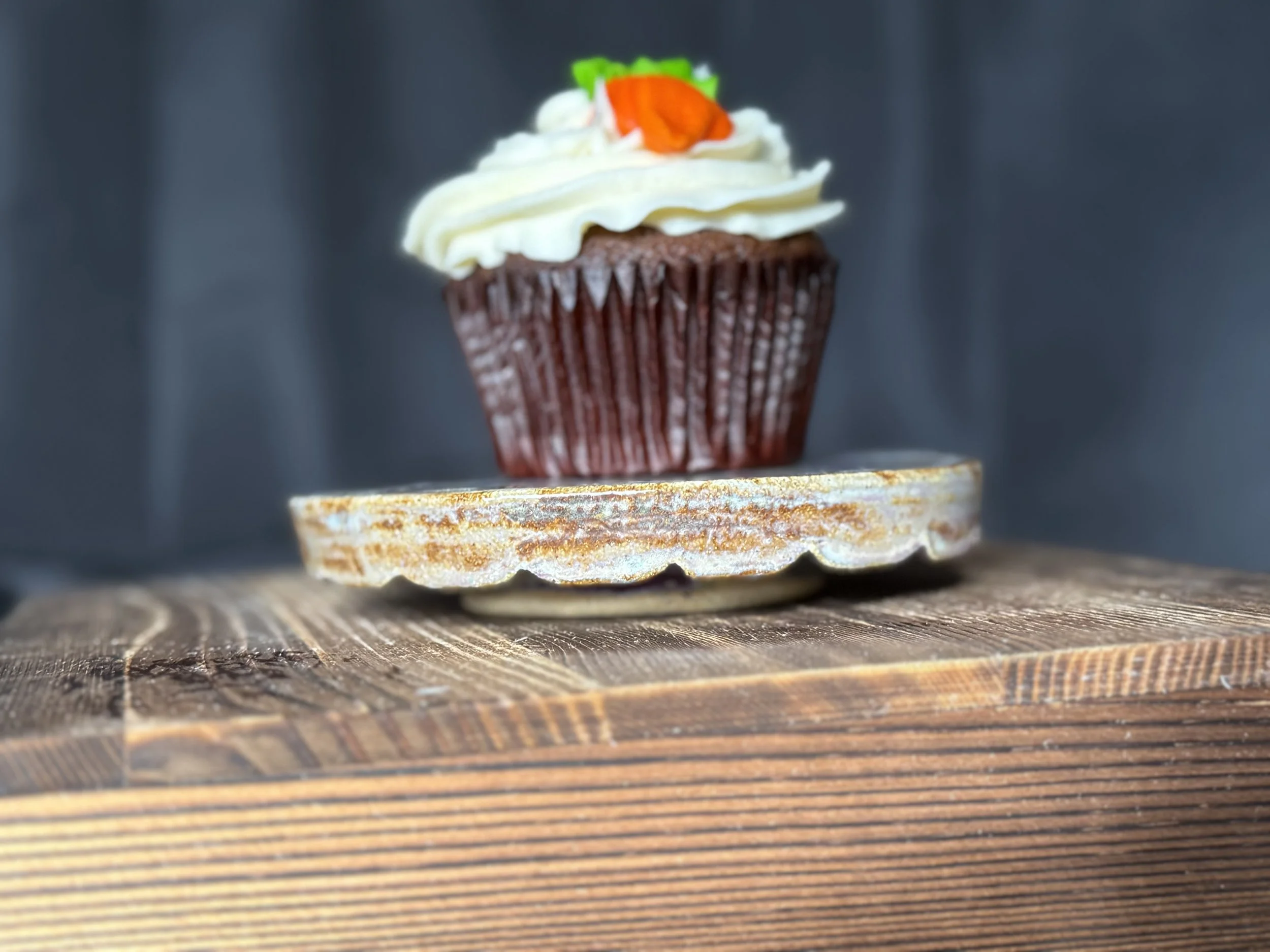 Cake Stand - Mini - Purple Dots - 5.5"