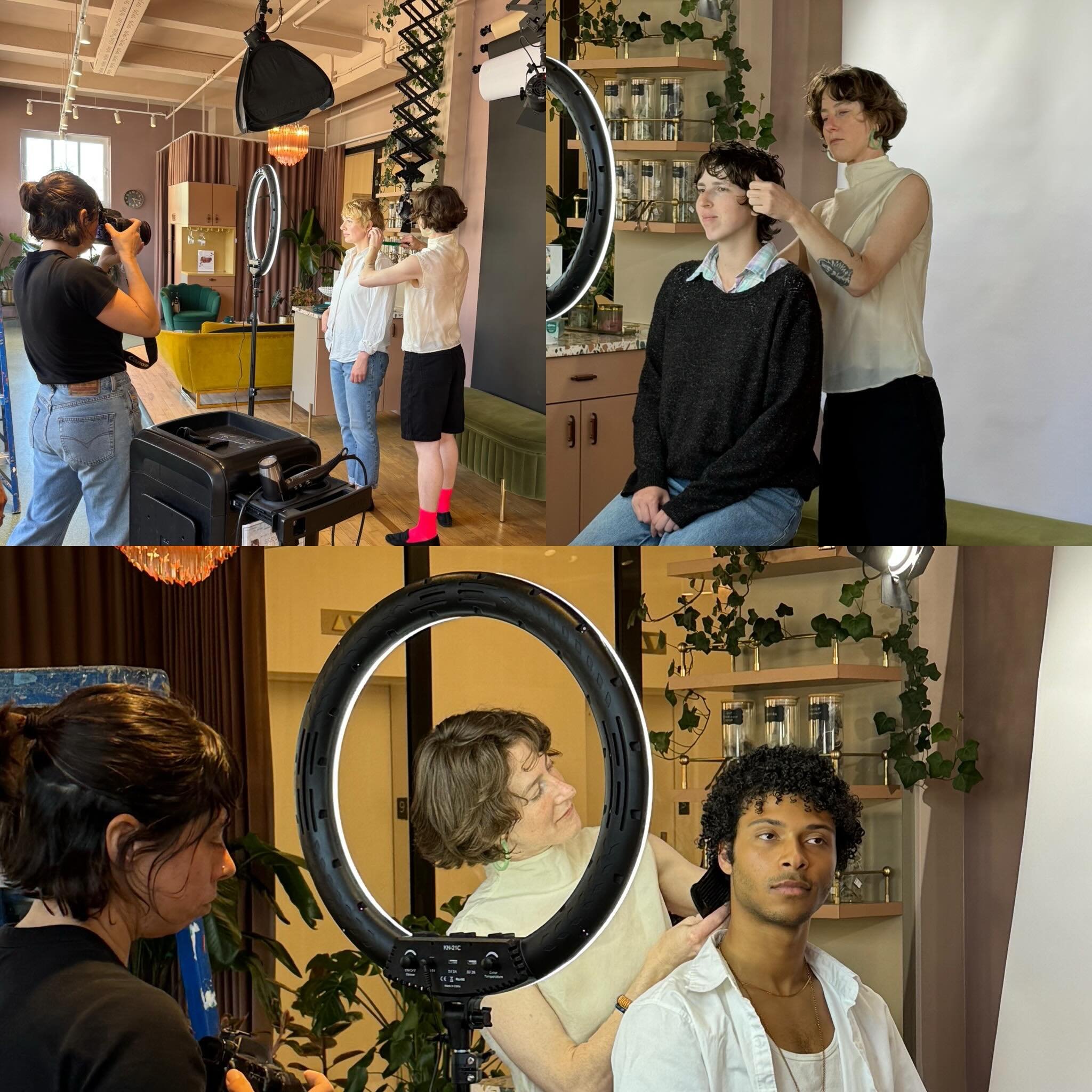 A little BTS from yesterday&rsquo;s photoshoot with @clarissamalek and @fiona.cutting.hair 

#bloombeautylounge #curly #nyccurlycut #behindthechair #behindthescenes